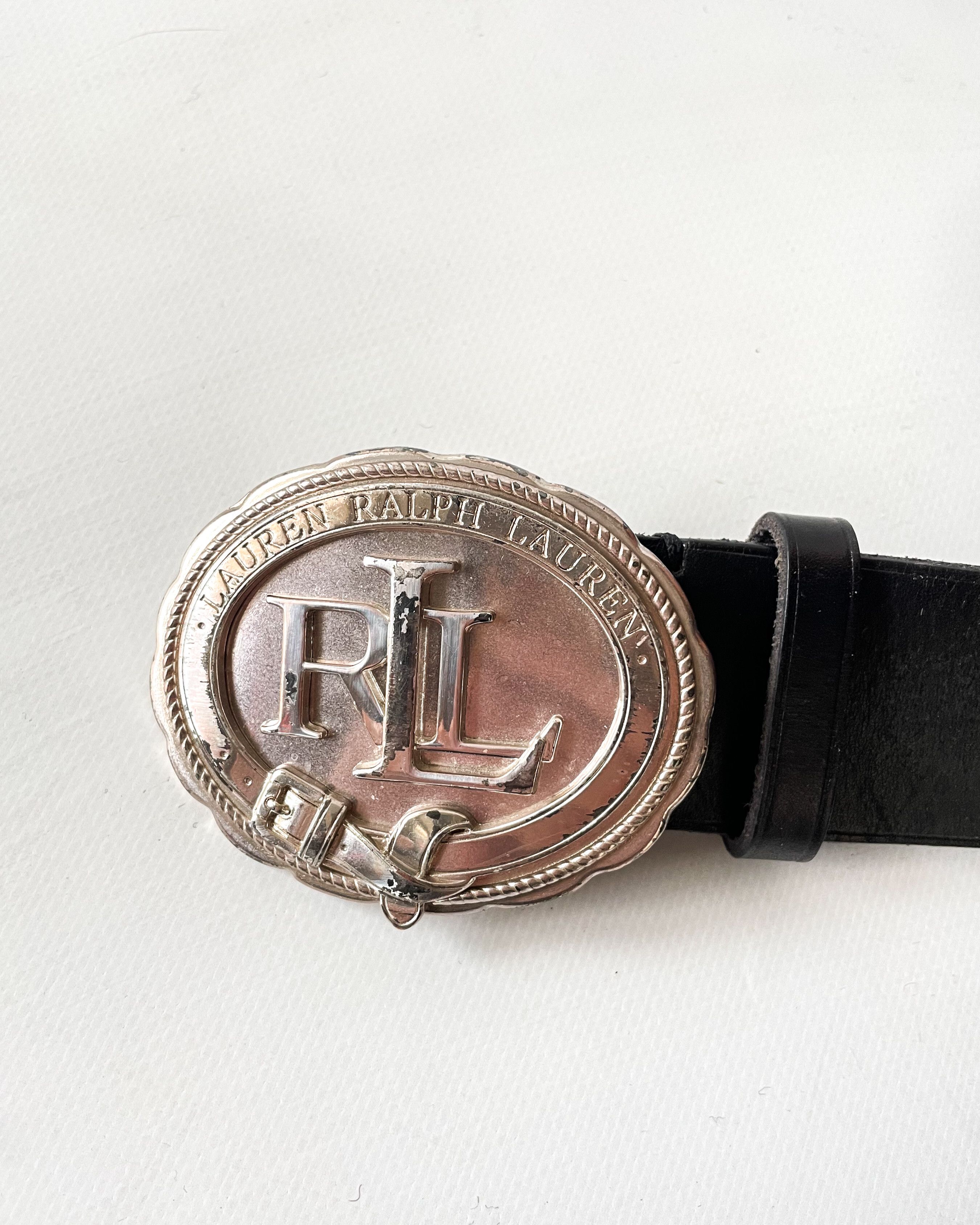 Lauren Ralph Lauren Lauren Ralph Lauren Leather Belt Buckle Logo Size 34 - 4 Thumbnail