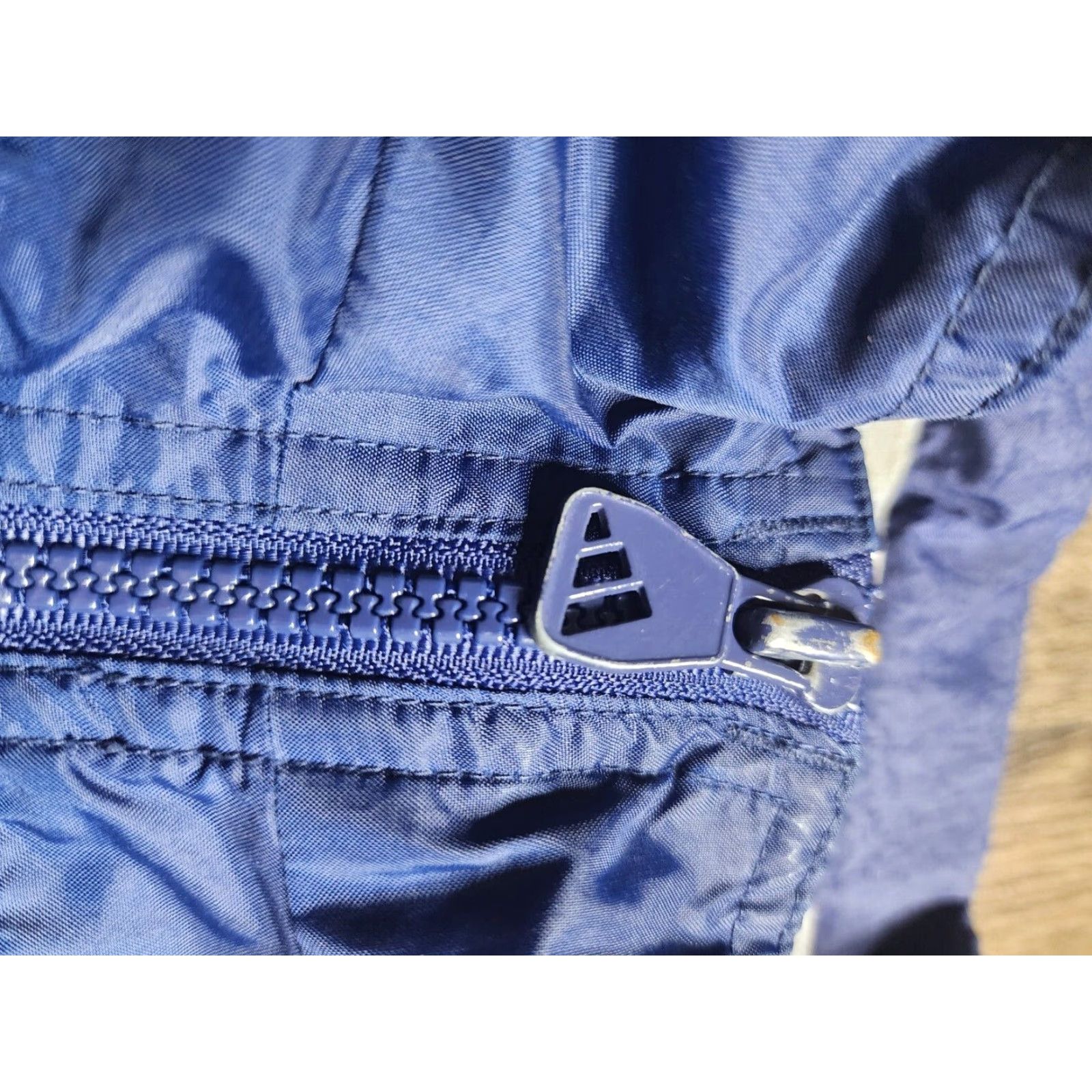 Adidas VINTAGE Adidas Windbreaker Jacket Nylon Lined Mid-Length Blue Mens M Size US M / EU 48-50 / 2 - 6 Thumbnail