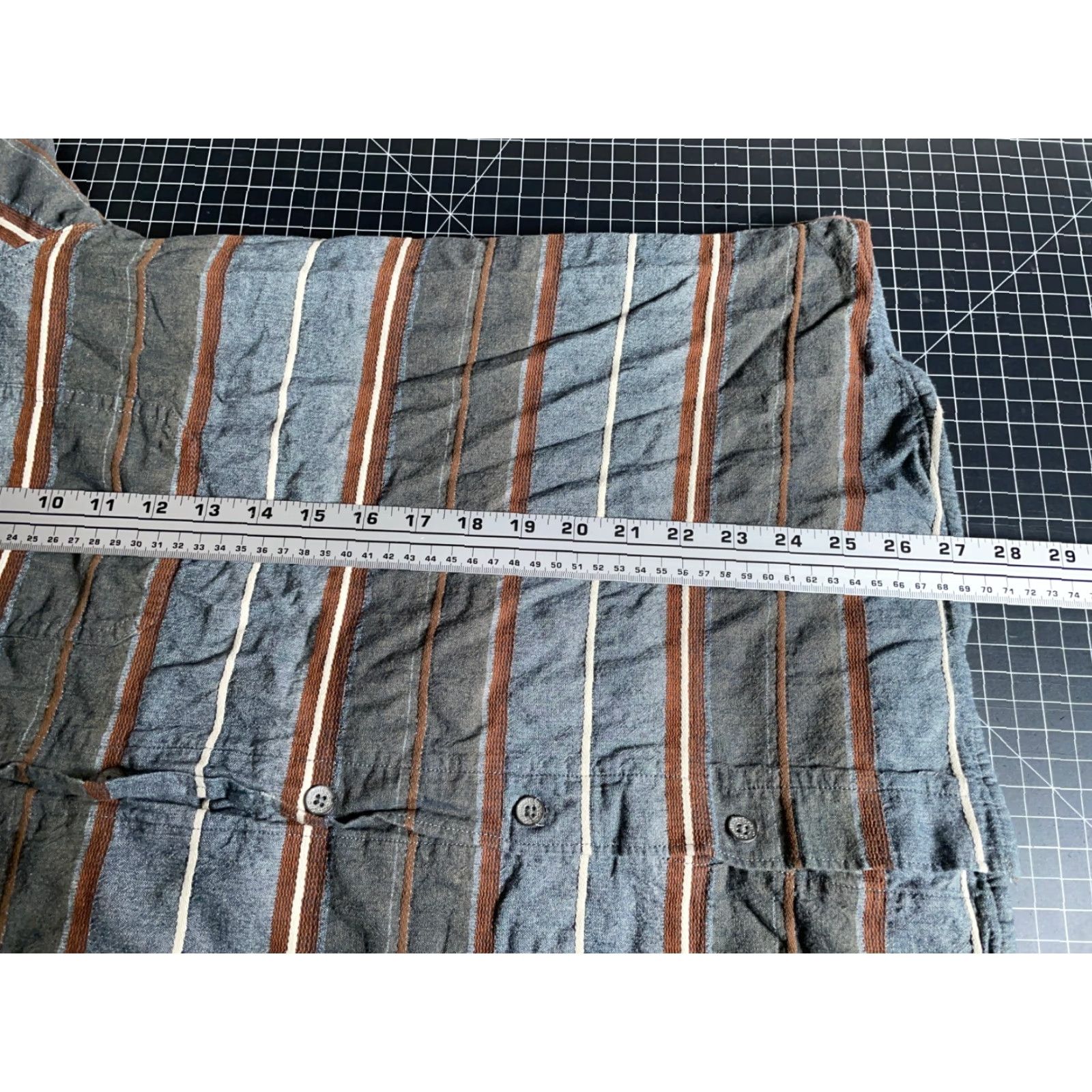 Carbon2Cobalt Carbon2Cobalt Lined Shirt Men's XL Gray Blue Striped 100% Cotton Shacket Size US XL / EU 56 / 4 - 6 Thumbnail