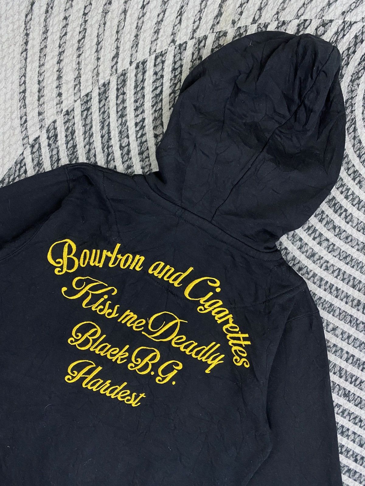 Japanese Brand Vintage Groover Grand Black Embroidered Wording Hoodie Size US S / EU 44-46 / 1 - 8 Thumbnail