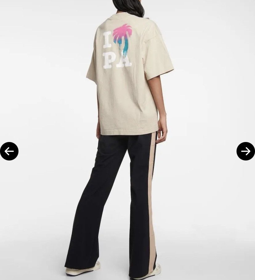 Palm Angels Palm Angels I Love LA Beige Oversized Tee Shirt Size S / US 4 / IT 40 - 12 Thumbnail