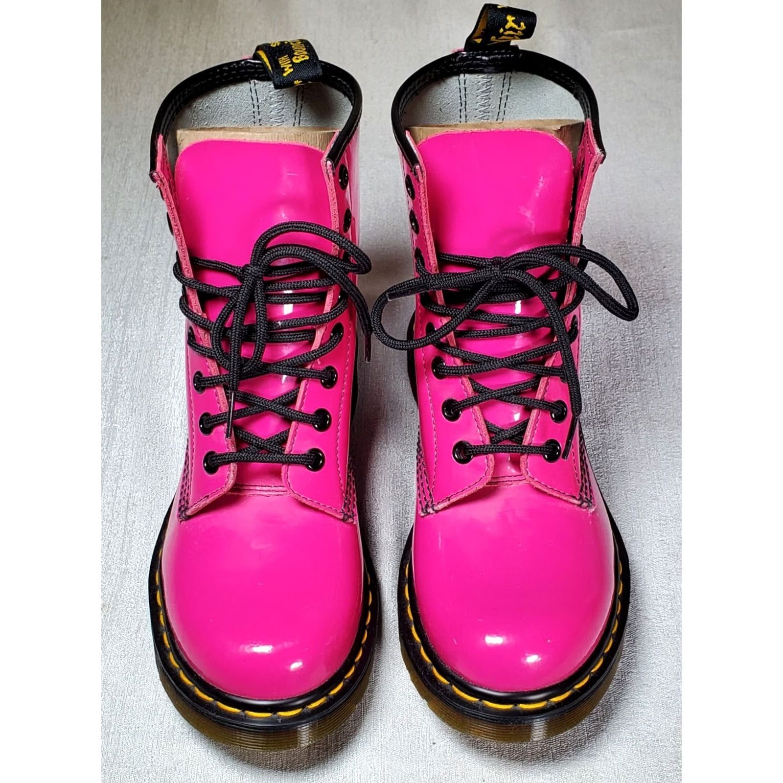 Dr. Martens Dr. Martens 1460W Pink Patent Leather Lace-Up Boots Women's US 6 New Thrift Size US 6 / IT 36 - 6 Thumbnail