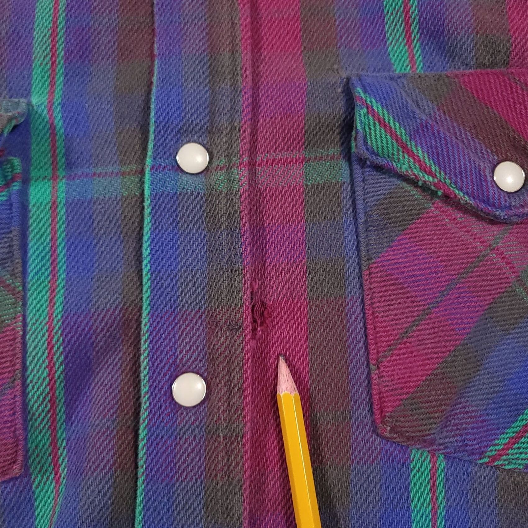 BB Dakota VINTAGE Dakota Heavyweight Pearl Snap Flannel Shirt Mens 2XL Tall Lumberjack USA Shirt Size US XXL / EU 58 / 5 - 6 Thumbnail