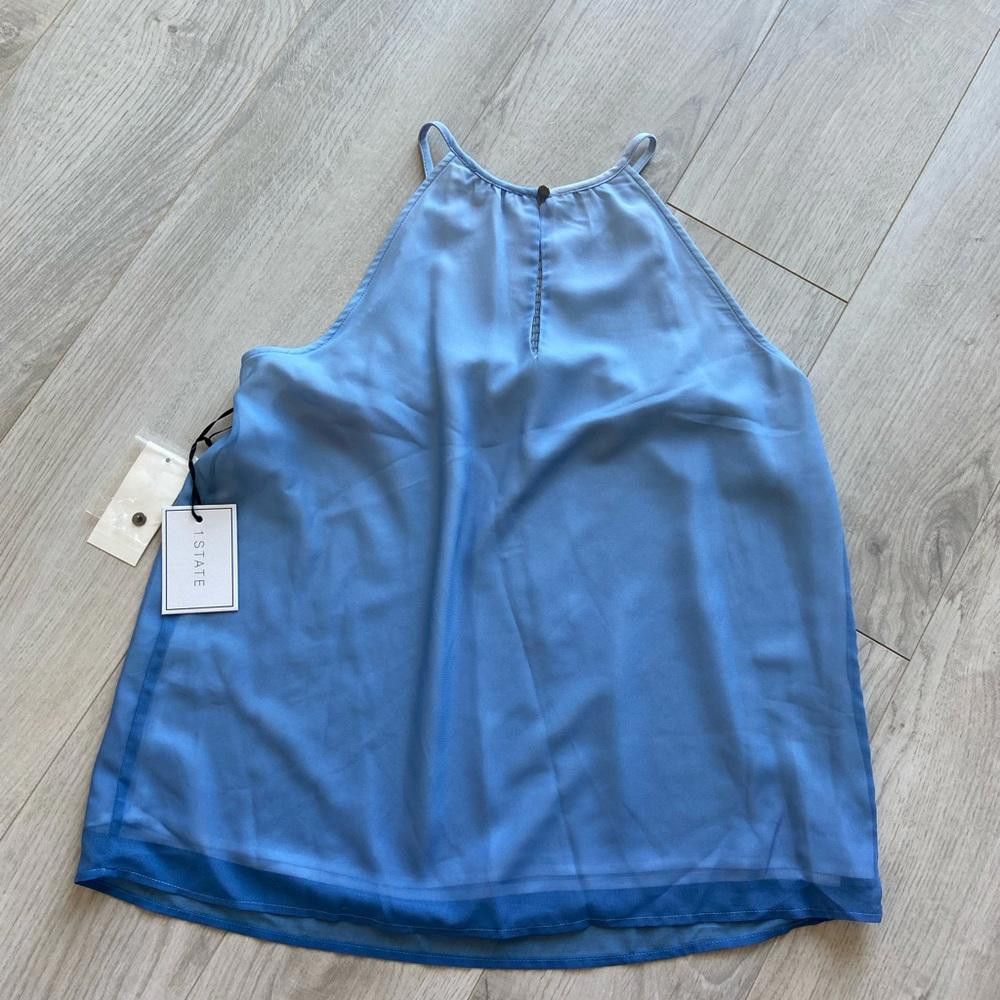 Designer 1 State Blue Classic Cute Blouse Tank Top Shirt Size S / US 4 / IT 40 - 4 Thumbnail