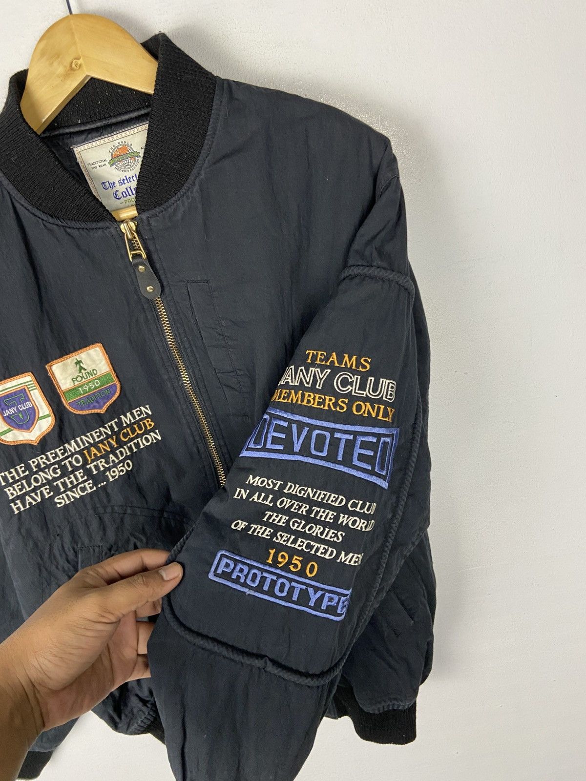 Japanese Brand VINTAGE JANNY STAFF CLUB BOMBER Size US L / EU 52-54 / 3 - 7 Thumbnail