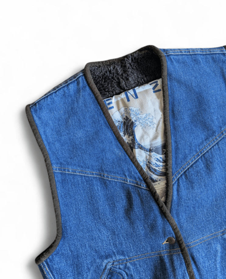 Kenzo KENZO Denim Sherpa Vest Waistcoat Gilet Size L / US 10 / IT 46 - 4 Thumbnail