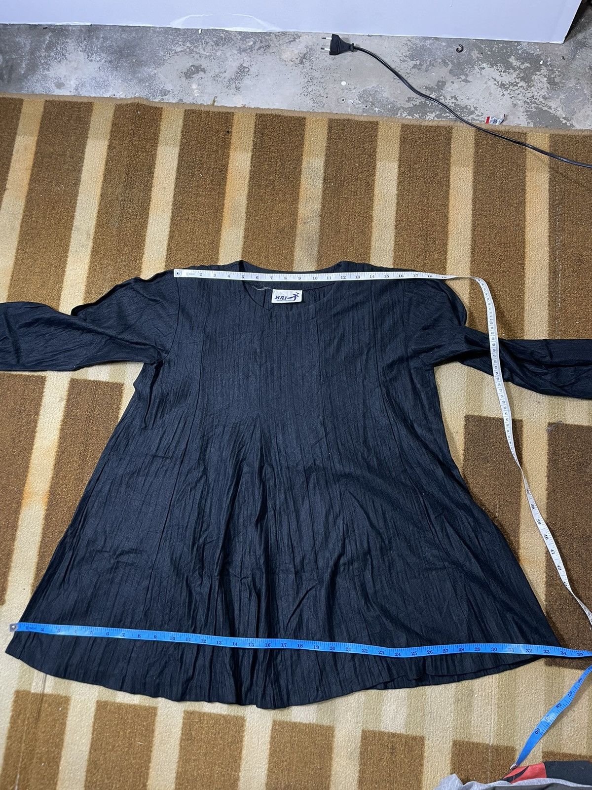 Hai Sporting Gear × Issey Miyake × Vintage Vintage Hai sporting gear longsleeve blouse black Size M / US 6-8 / IT 42-44 - 7 Thumbnail