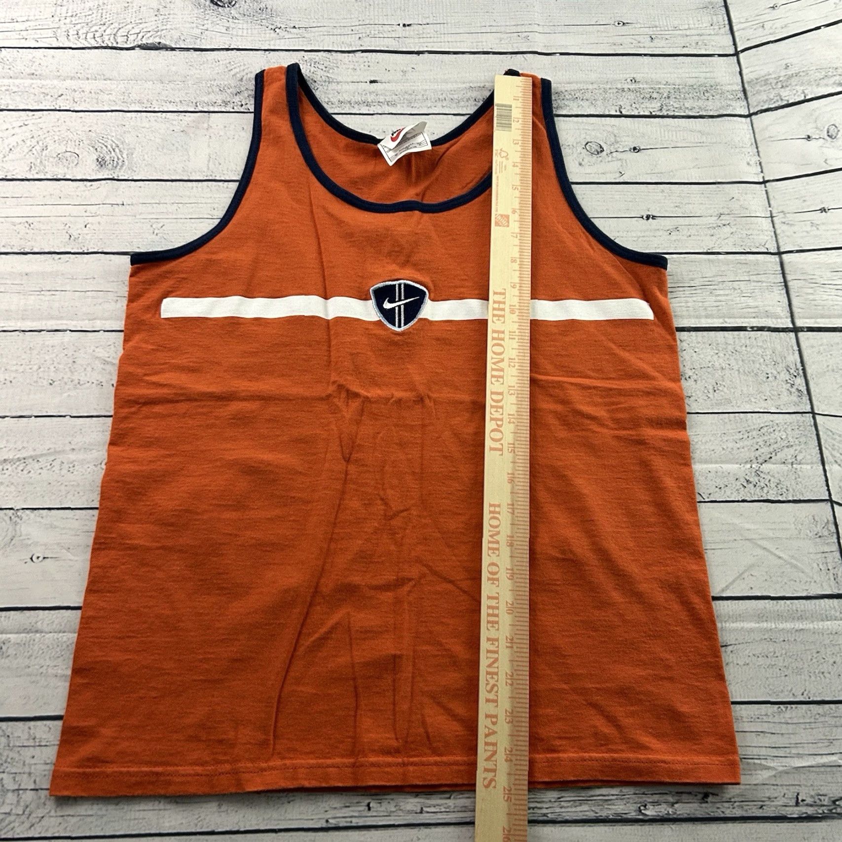 Nike VINTAGE Nike Sleeveless Casual Striped Tank Top Shirt Women's M Orange Shirt Tank Top Nike Sleeveless Casual Striped Orange Women M Size M / US 6-8 / IT 42-44 - 3 Thumbnail