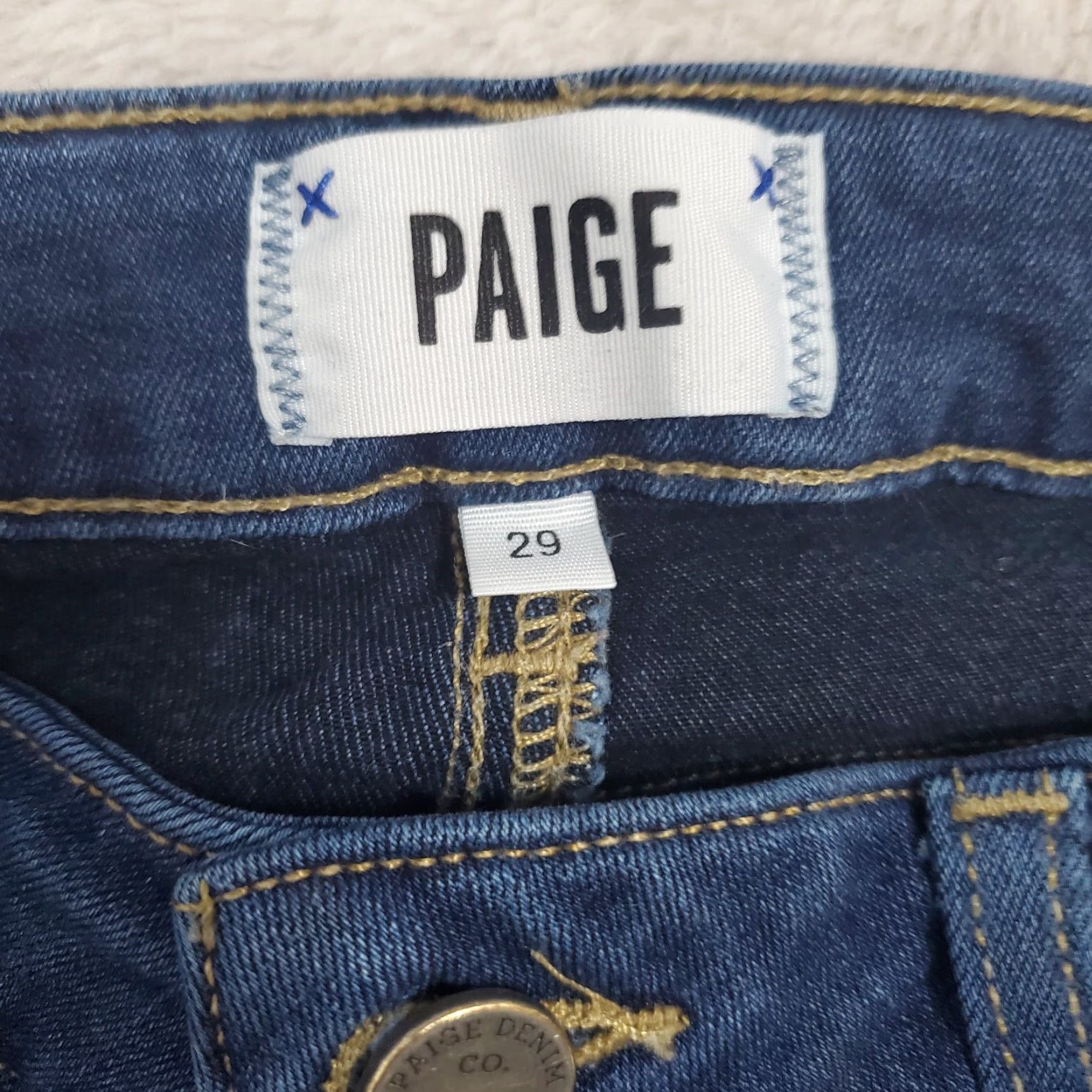 Paige Paige Jeans Women’s Size 29 Mid Rise Skinny Stretch Denim Blue Skyline Regular 5-Pocket Womens Jeans Size 29" - 3 Thumbnail