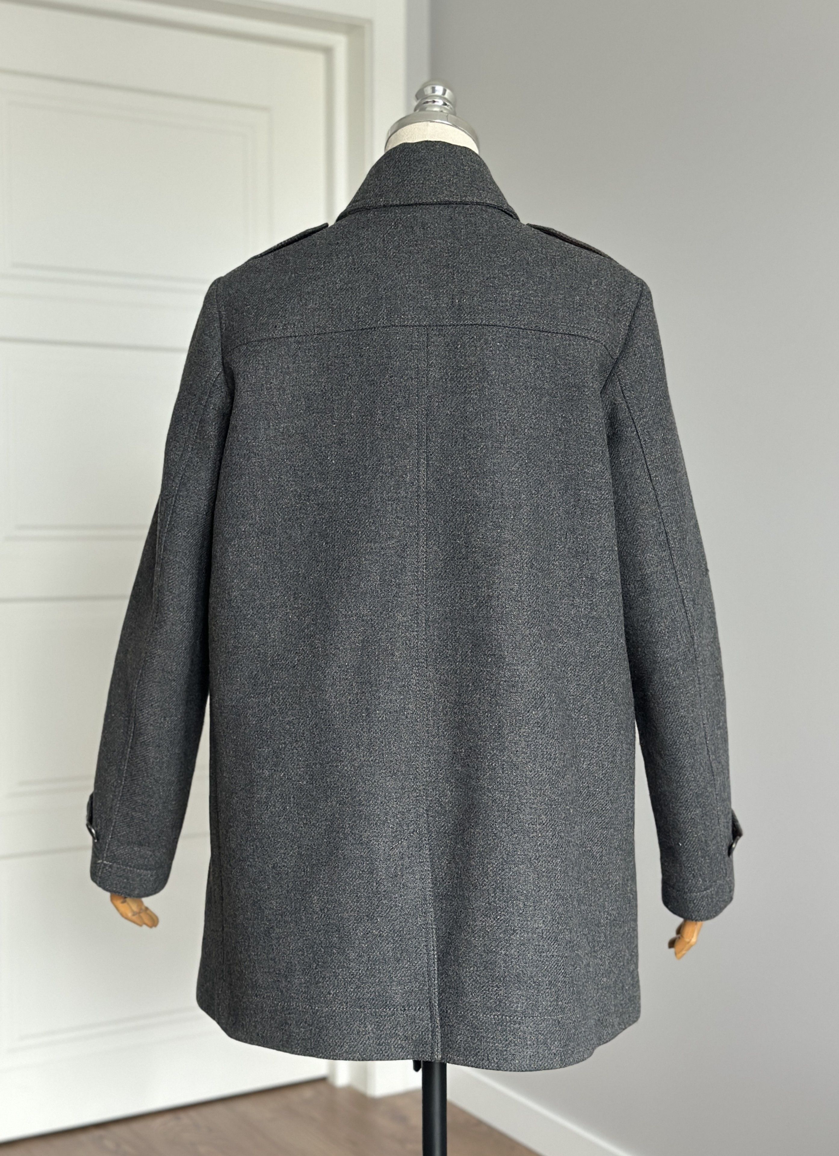 Burberry BURBERRY BRIT Women's Wool Coat Grey UK14 US12 ITA48 GER42 Size L / US 10 / IT 46 - 13 Thumbnail