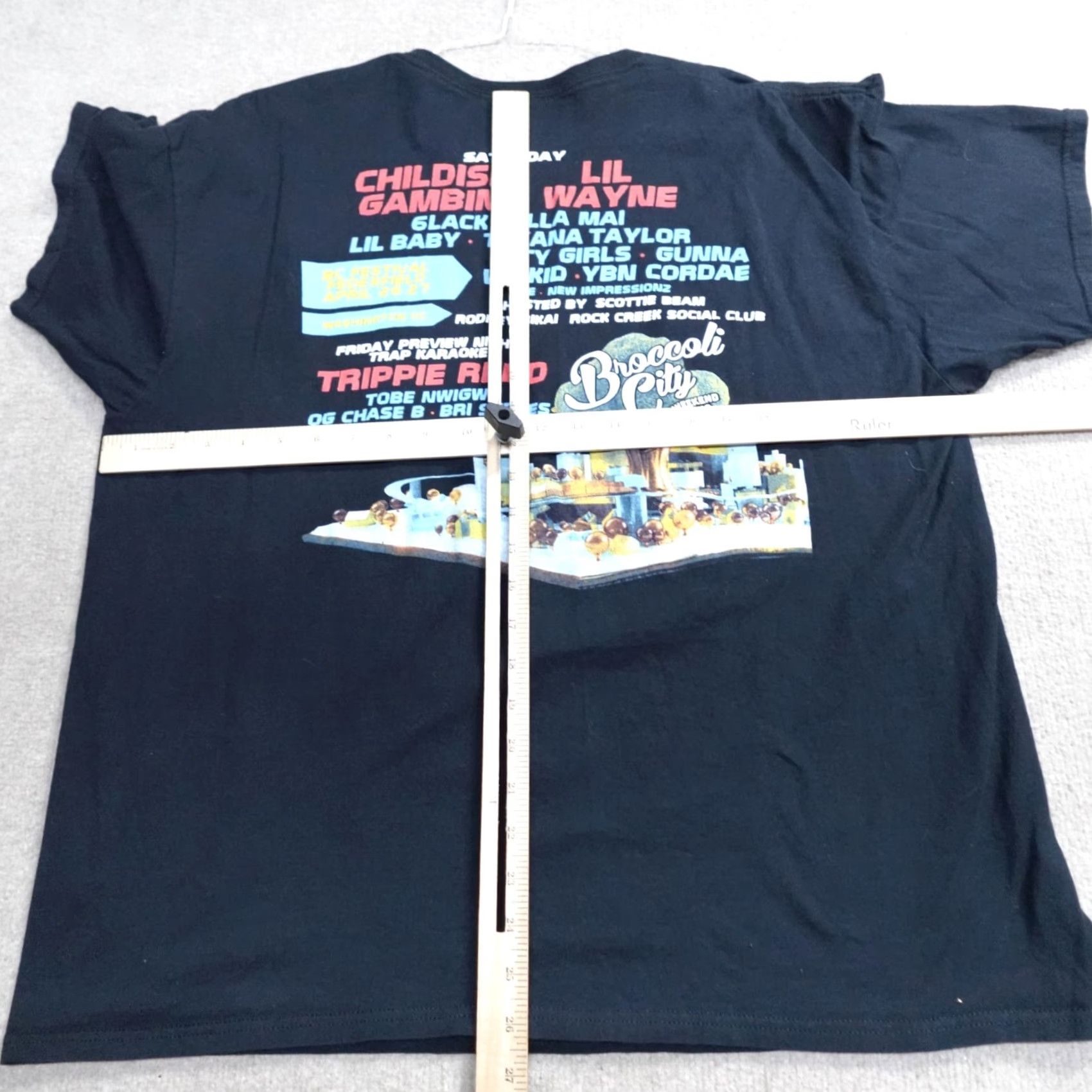 Vintage Broccoli City Shirt XL Black Childish Gambino Lil Wayne Trippie Redd Mens T-Shirt Short Sleeve Crew Neck Jersey Cotton Blend regular Flaw Free 2001? Size US XL / EU 56 / 4 - 6 Thumbnail