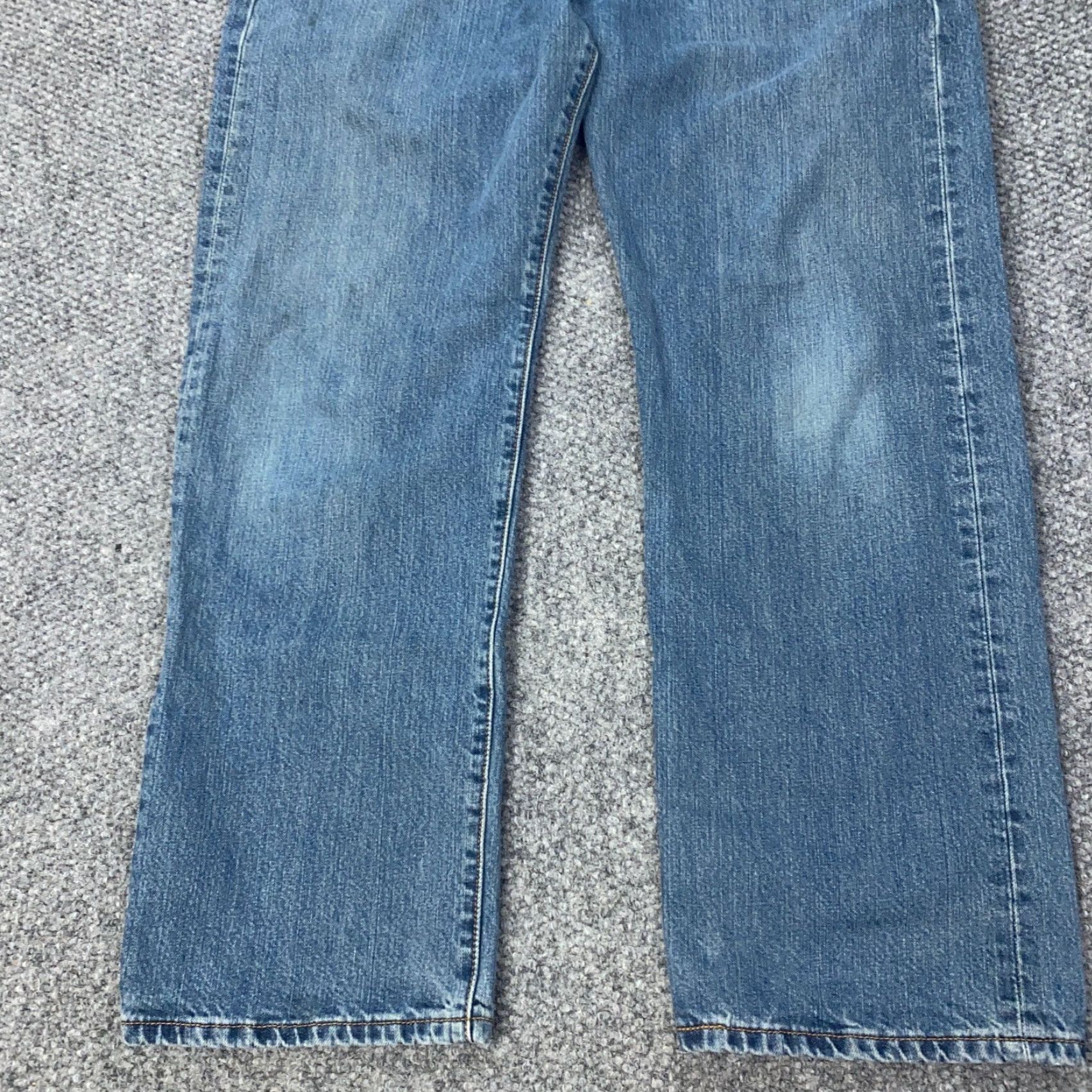 Levi's VTG Levi's 501 Jeans Mens 36x30 Straight Denim Distressed 90s Blue Button Fly Slim Regular 5-Pocket Design Mens Size US 36 / EU 52 - 3 Thumbnail