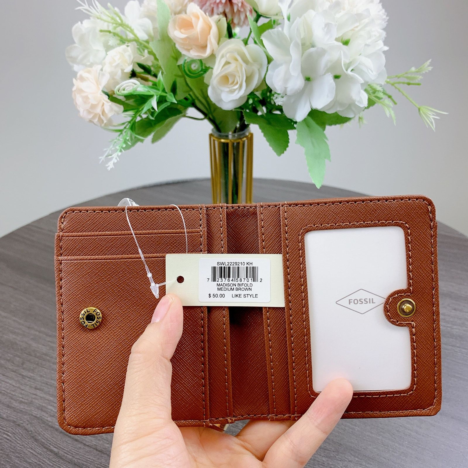 Fossil Fossil SWL2229210 Madison Bifold IN Medium Brown Size ONE SIZE - 5 Thumbnail