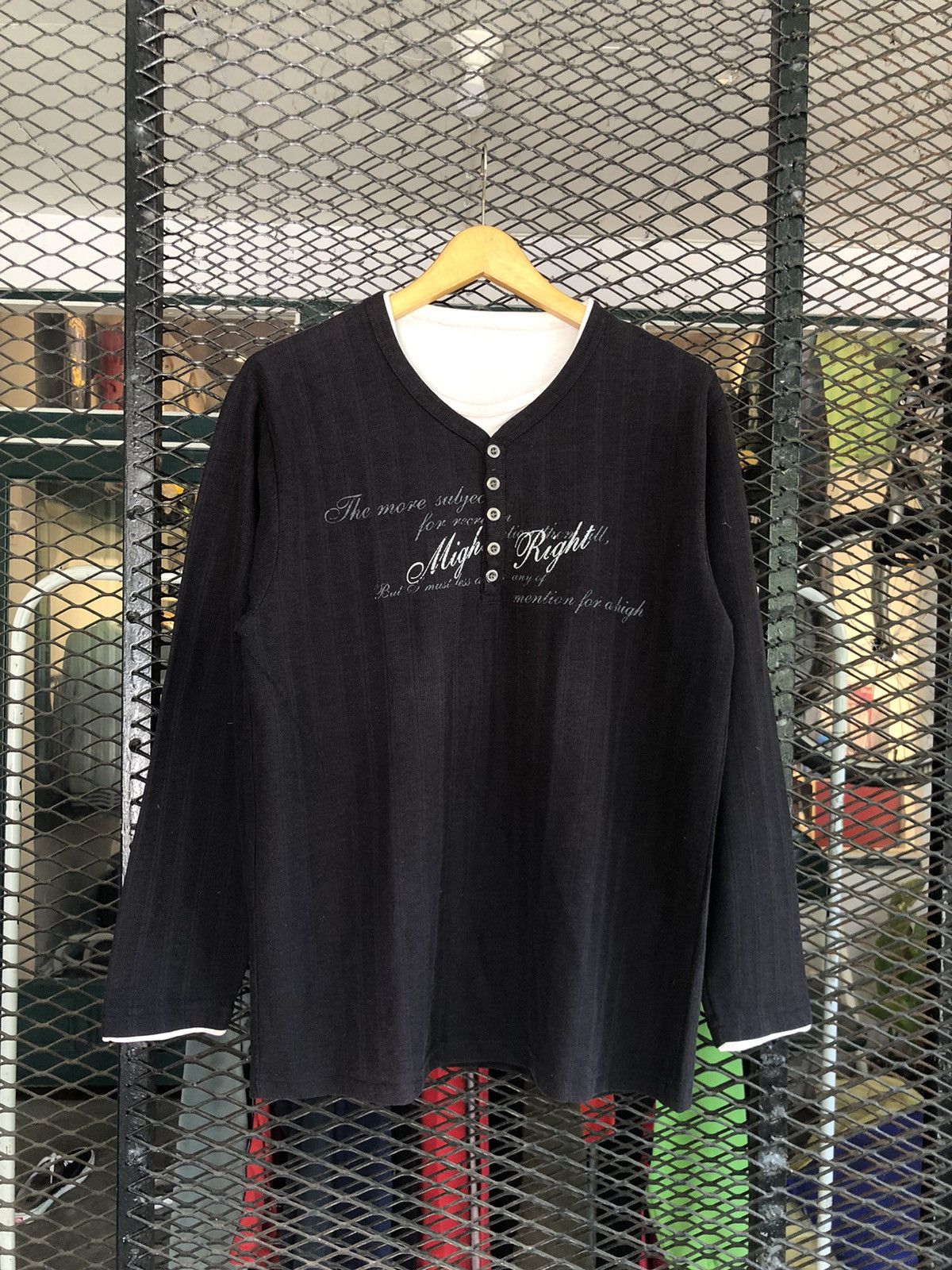 JAPANESE MIGH RIGHT POEM LONG SLEEVE DOUBLE LAYER LGBSTYLE