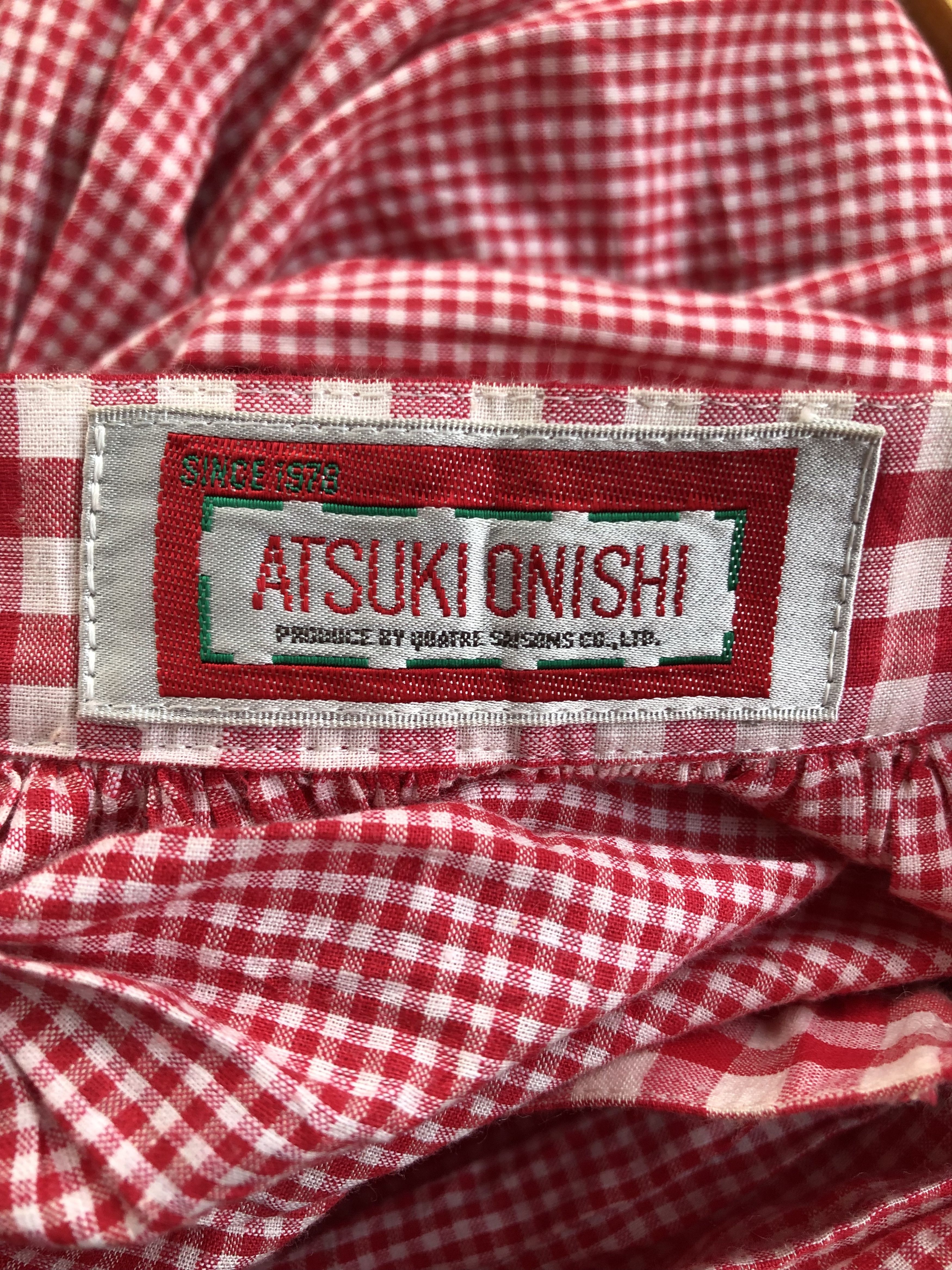 Japanese Brand 80s A.O. Atsuki Onishi Gingham skirt Size 26" / US 2 / IT 38 - 6 Thumbnail