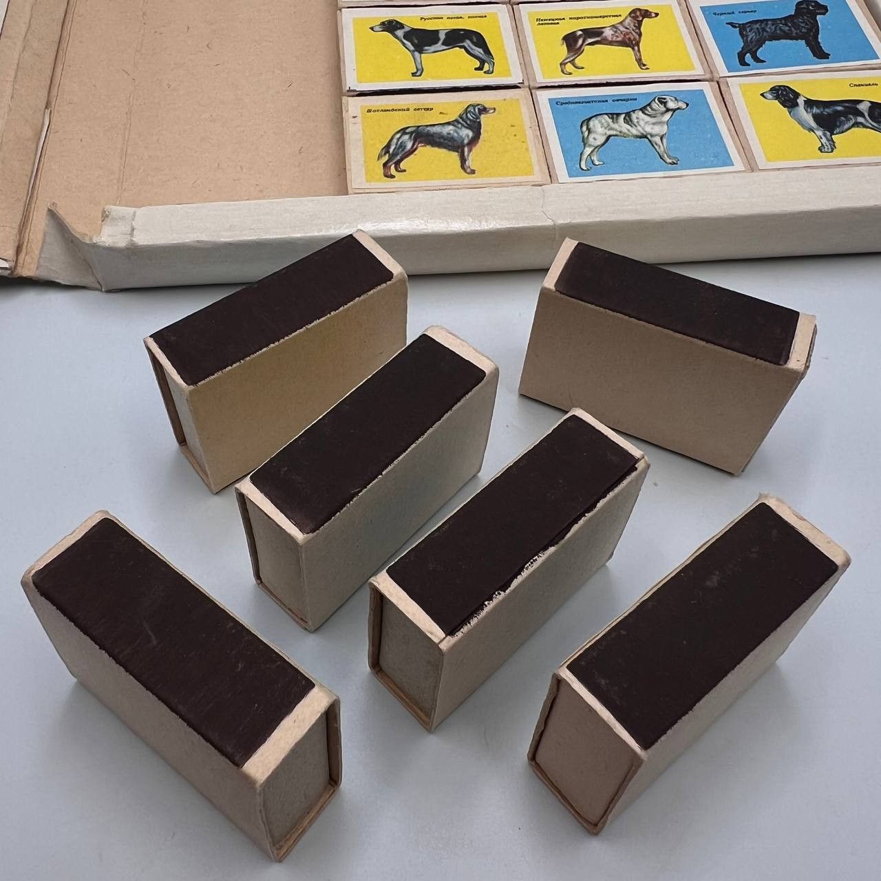 Vintage 1980s Vintage Matchbox Set Matches Dog Breeds Soviet Era Size ONE SIZE - 6 Thumbnail