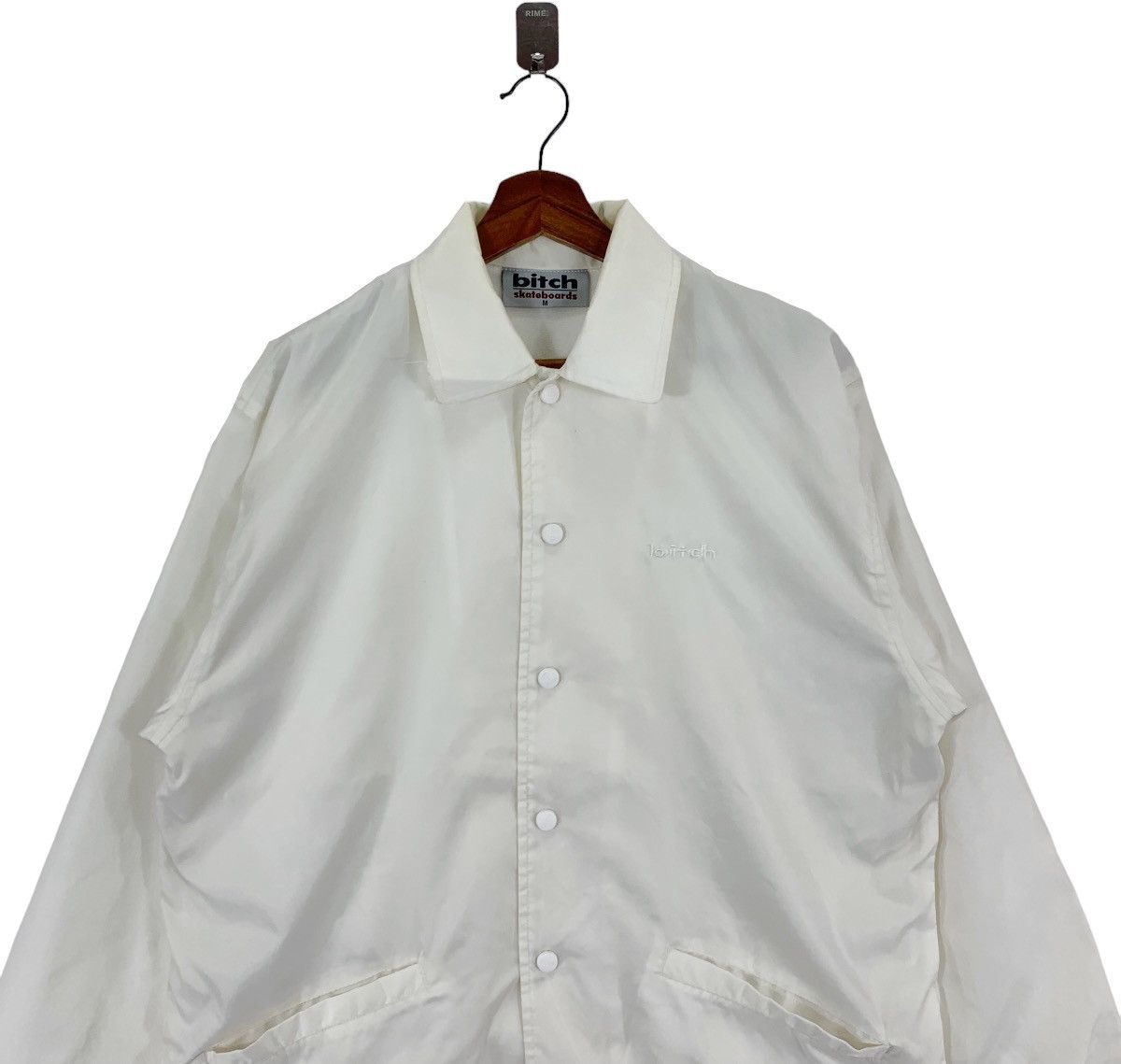Vintage 🔥🔥🔥BITCH SKATEBOARD SNAP BUTTON LIGHT JACKET Size US M / EU 48-50 / 2 - 3 Thumbnail