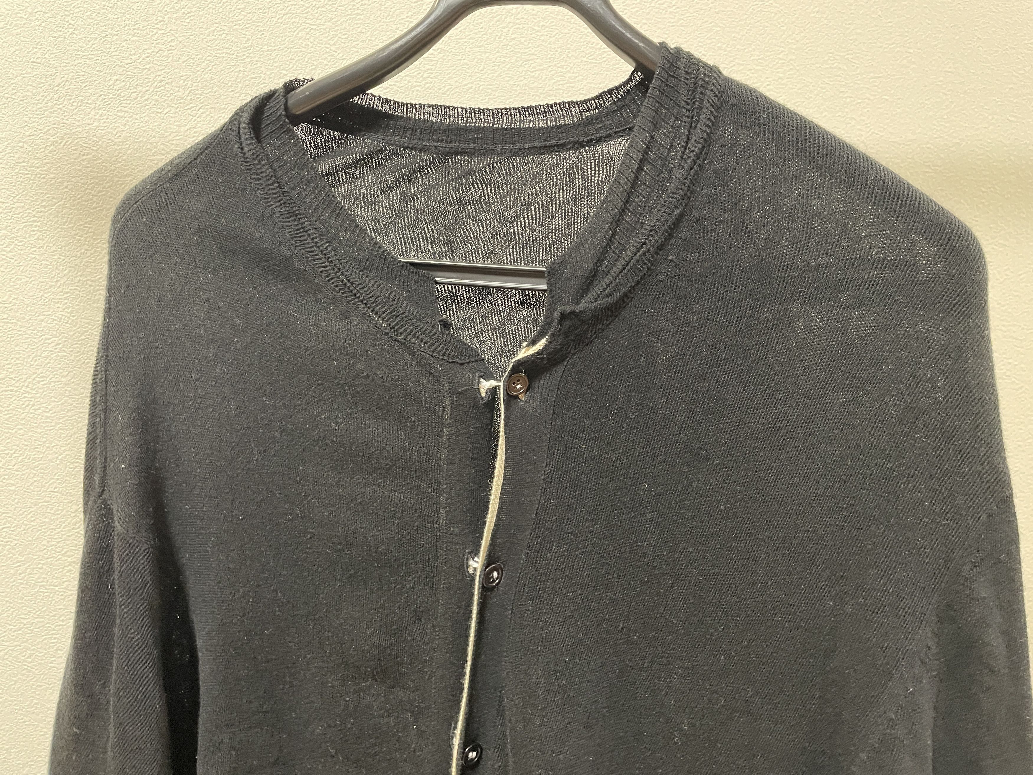 Yohji Yamamoto Yohji Yamamoto POUR HOMME Layered Knit Cardigan (3-Way) Size US M / EU 48-50 / 2 - 3 Thumbnail