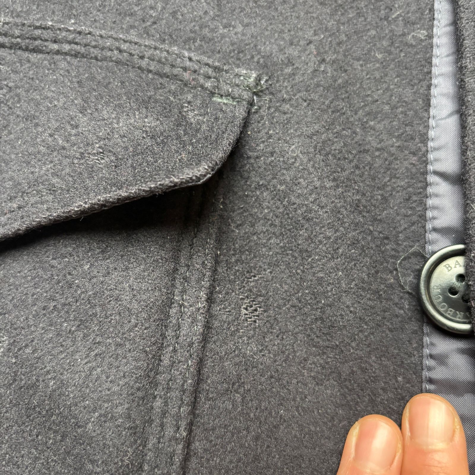 Barbour × J.Crew $449 Barbour Barkston Great Coat Jacket Men's Medium Wool Size US M / EU 48-50 / 2 - 13 Thumbnail