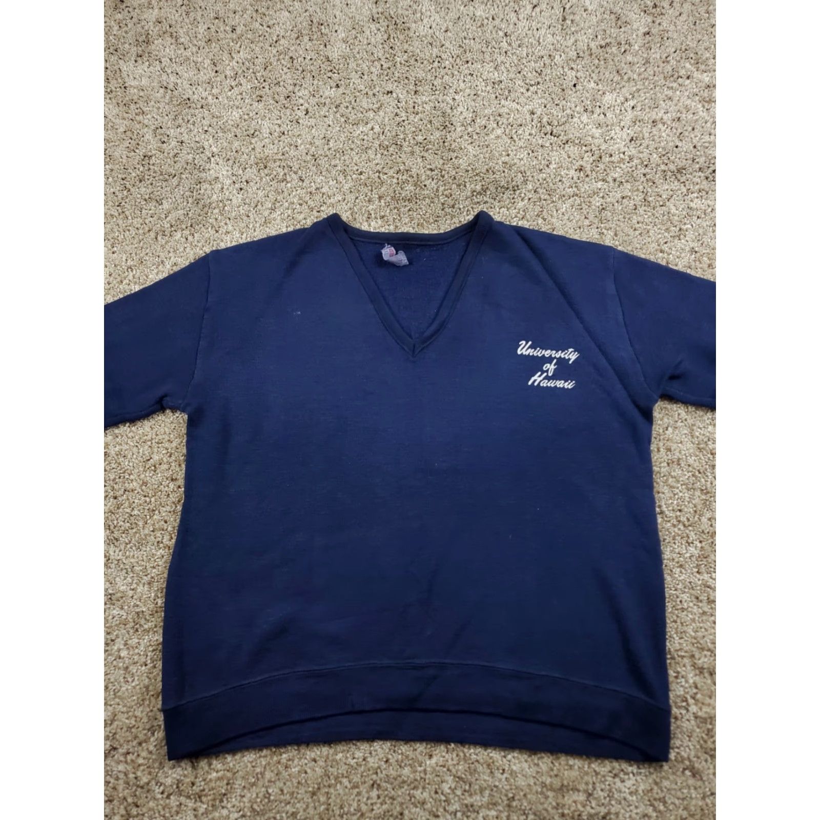 Vintage VINTAGE 60s University Of Hawaii Sweater XL Adults Blue V-Neck Doran Casuals Size US XL / EU 56 / 4 - 5 Thumbnail