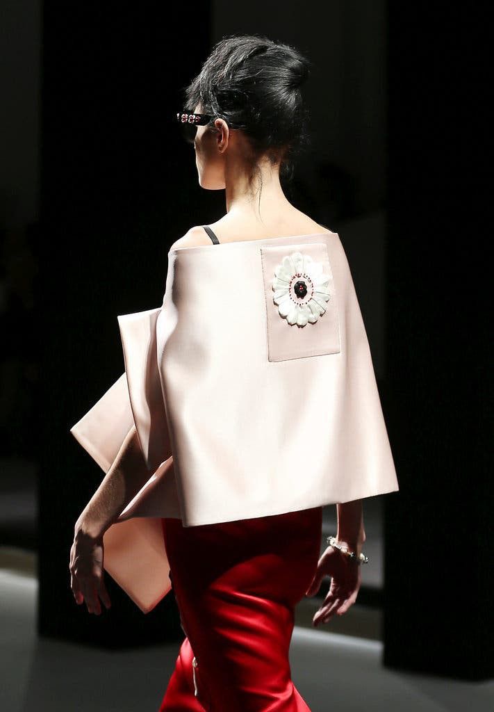 Prada runway cape