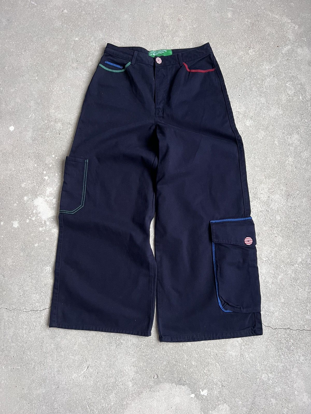 JNCO Vintage Benetton Baggy Jeans Size US 30 / EU 46 - 3 Thumbnail