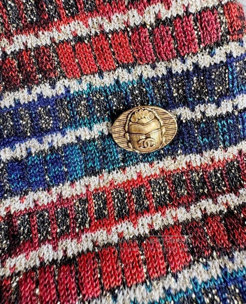 Chanel Chanel 19A Egyptian series red and blue striped sleeveless Size XXS / US 00 / IT 34 - 4 Thumbnail