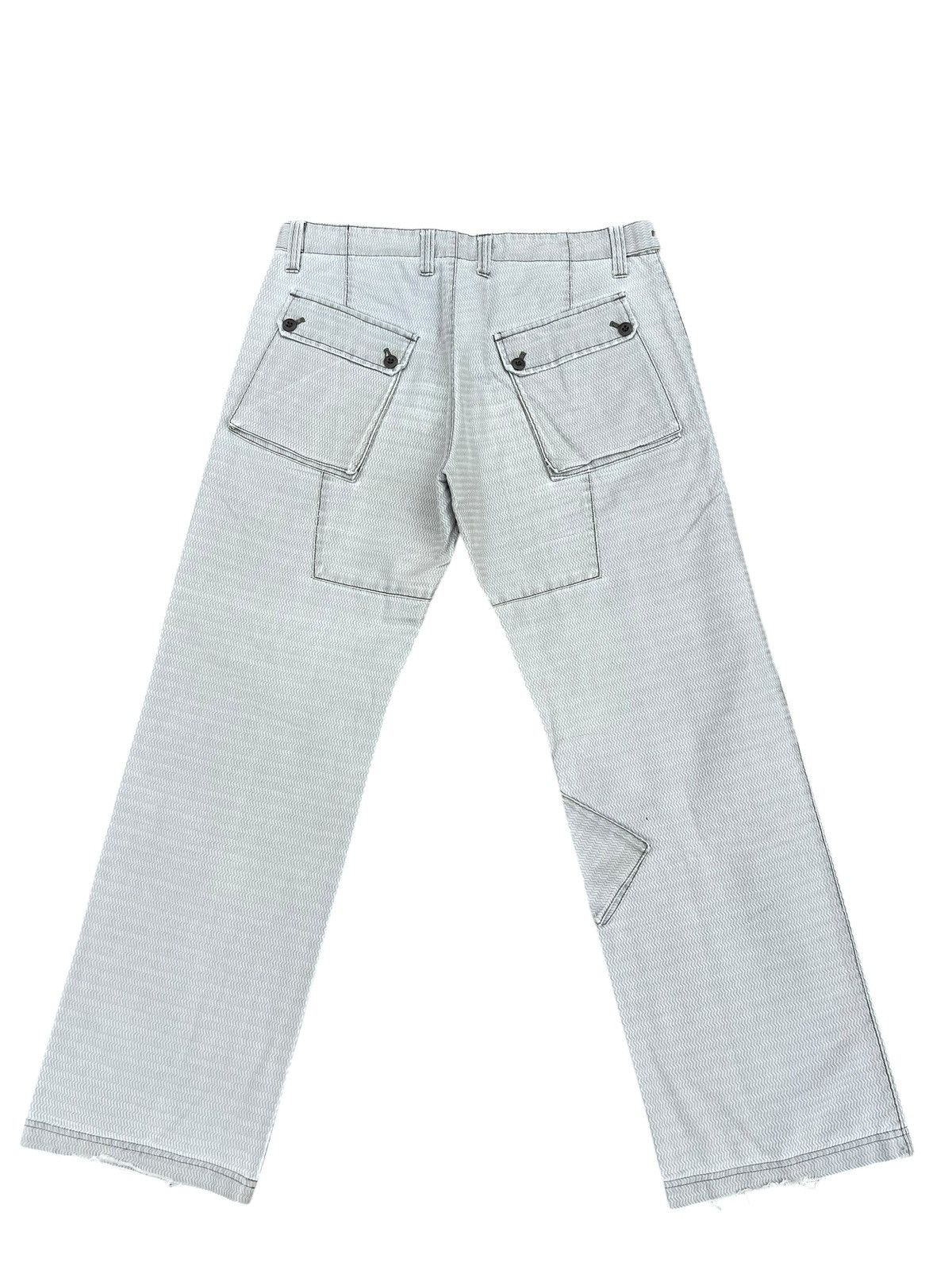 Katharine Hamnett London Distressed Striped Cargo Trouser Pant Size US 31 - 2 Thumbnail