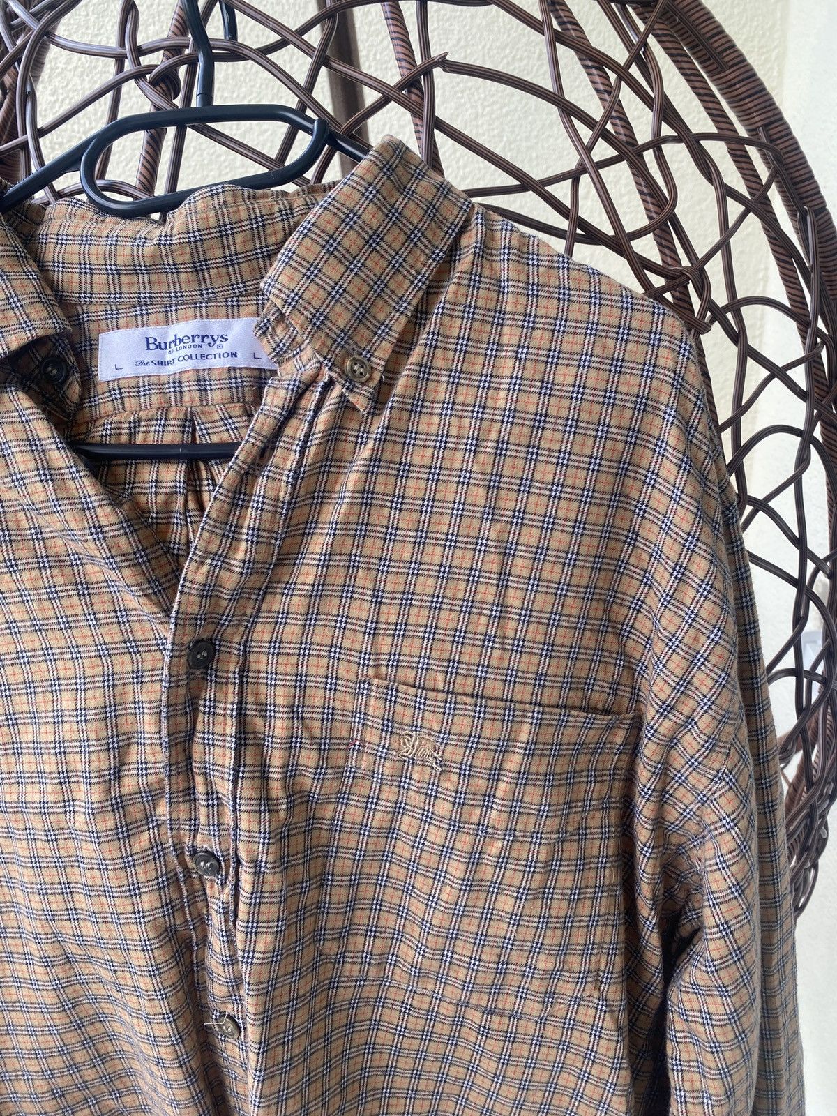 Burberry Vintage rare luxury fullprint burberry drip shirt button up Size US XL / EU 56 / 4 - 3 Thumbnail
