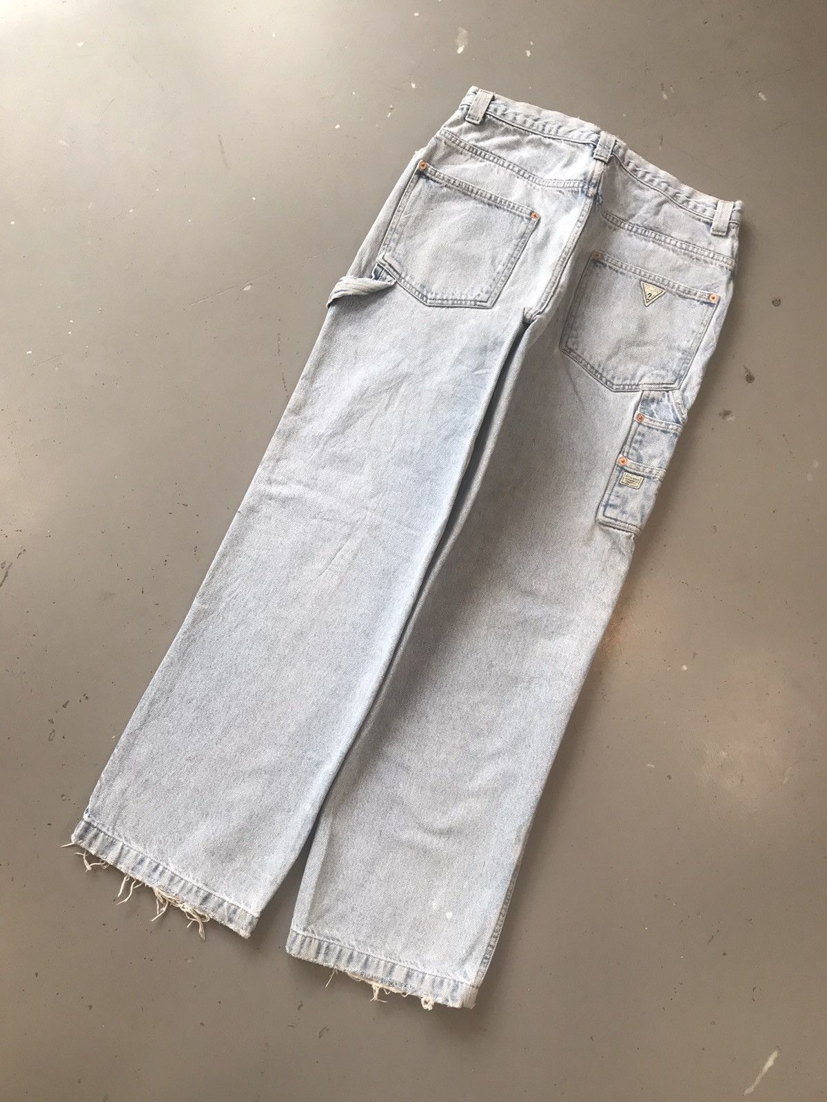 Guess × Vintage 90s Vintage guess jean baby blue carpenter denim Size US 32 / EU 48 - 9 Thumbnail