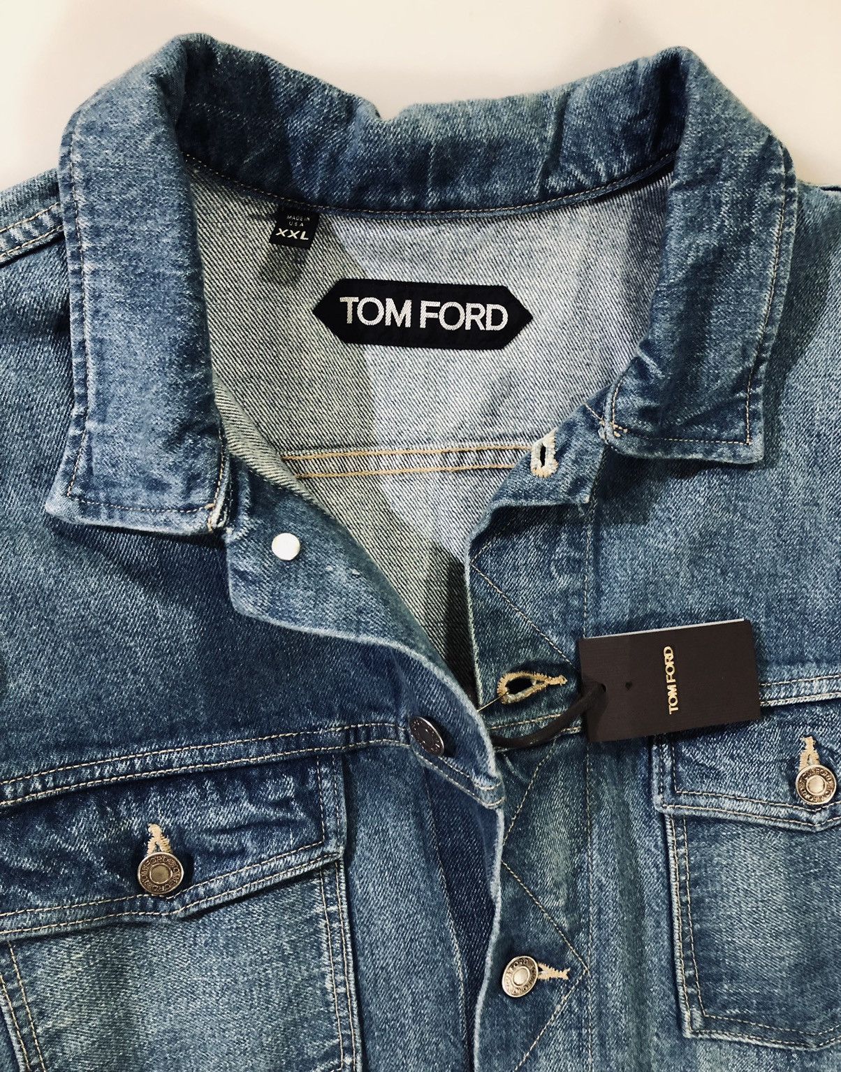 Tom Ford Tom Ford 🇺🇸 LA Icon Washed Denim Trucker Jacket XXL NWT Size US XXL / EU 58 / 5 - 5 Thumbnail