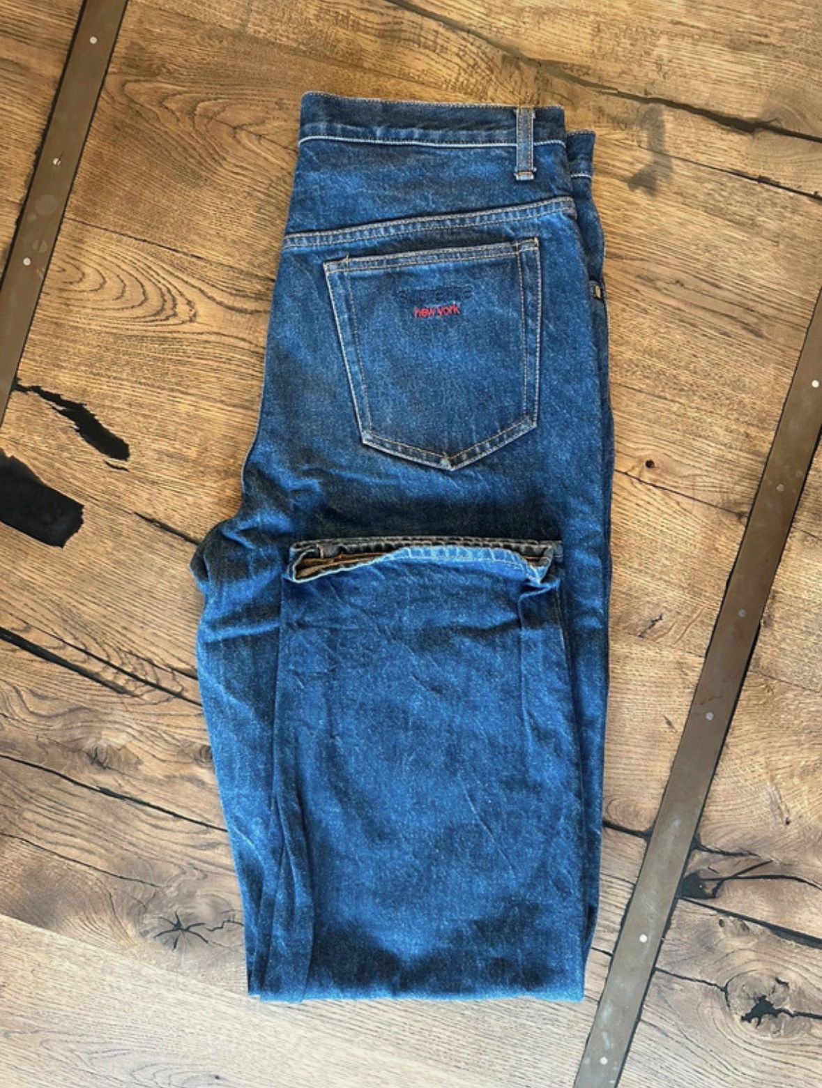 Supreme Supreme Rigid Baggy Jeans Indigo Blue Size US 33 - 1 Thumbnail