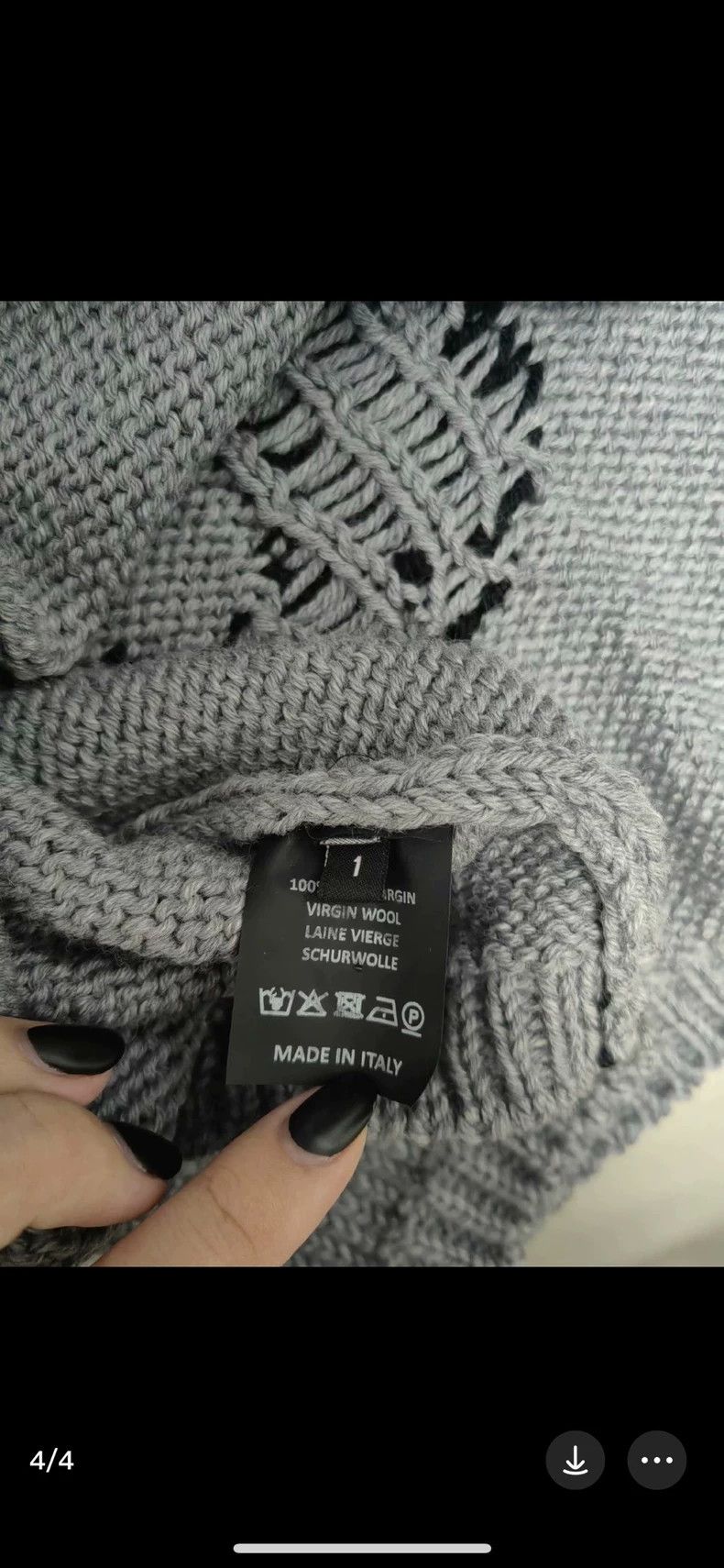 Raf Simons Raf simons Short sweater in gray Size US S / EU 44-46 / 1 - 4 Thumbnail