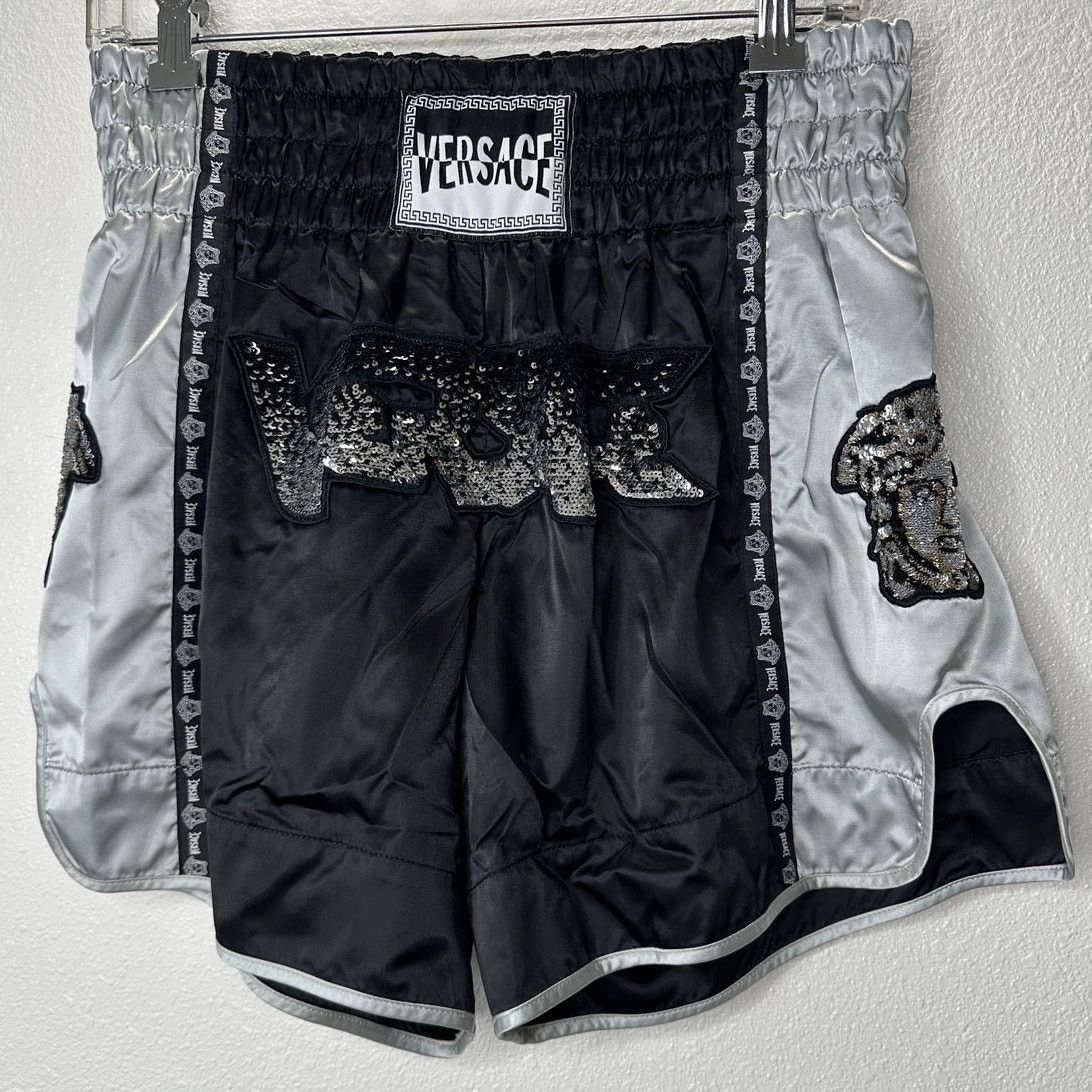Versace Versace Muay Thai Boxing Shorts Black & Silver Sequin 48 / M Size US 32 / EU 48 - 9 Thumbnail