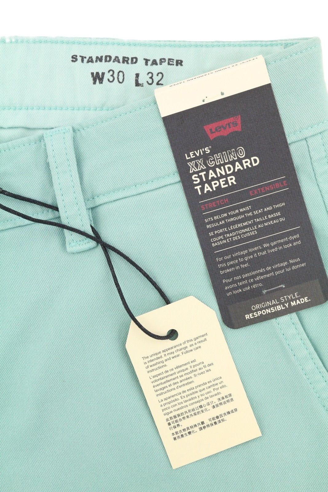 Levi's XX CHINO W30/L32 Blue Taper Stretch Zip Pants 87061 Size US 30 / EU 46 - 6 Thumbnail