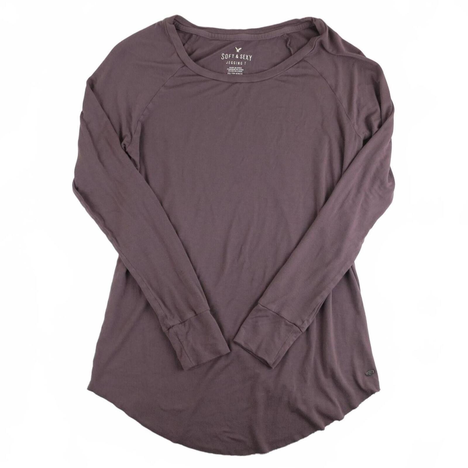 American Eagle Outfitters American Eagle Soft & Sexy Long Sleeve Shirt Mauve XS Size XS / US 0-2 / IT 36-38 - 1 Thumbnail