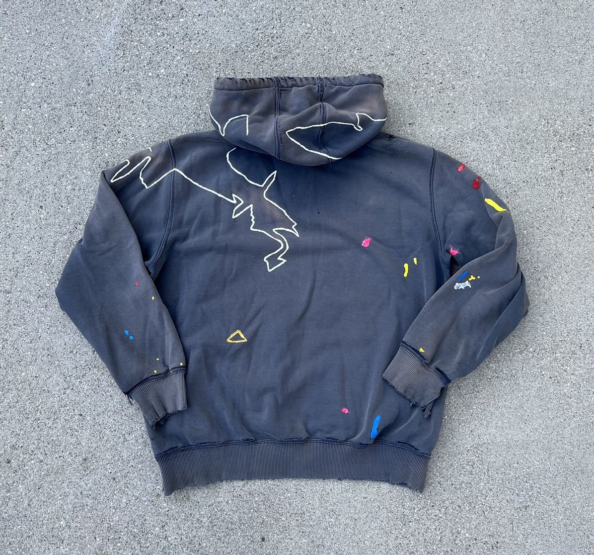 Carhartt Custom Carhartt Hoodie Sun Fade Thrashed Distressed 1/4 Zip Size US L / EU 52-54 / 3 - 11 Thumbnail