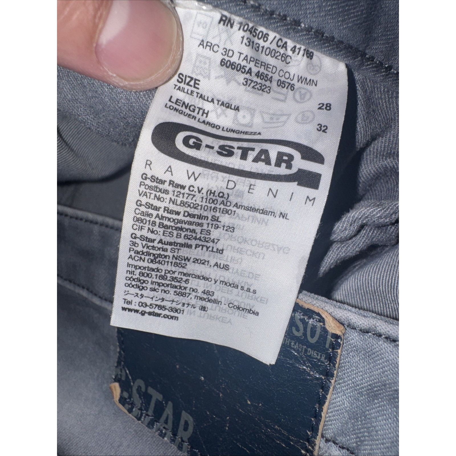 G-Star G-Star Raw Arc 3D Tapered Jeans Gray Wash Women Mid Rise Size 30" / US 8 / IT 44 - 6 Thumbnail