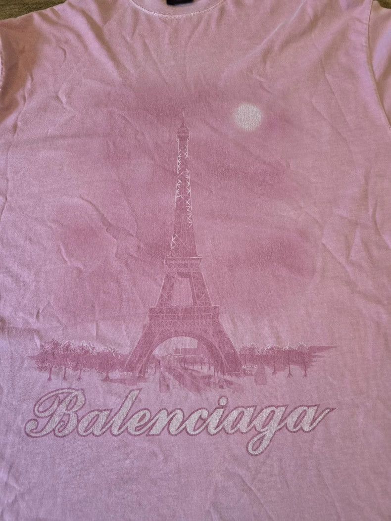 Balenciaga Balenciaga Pink Eiffel Tower Short Sleeve T-shirt Size US S / EU 44-46 / 1 - 2 Thumbnail