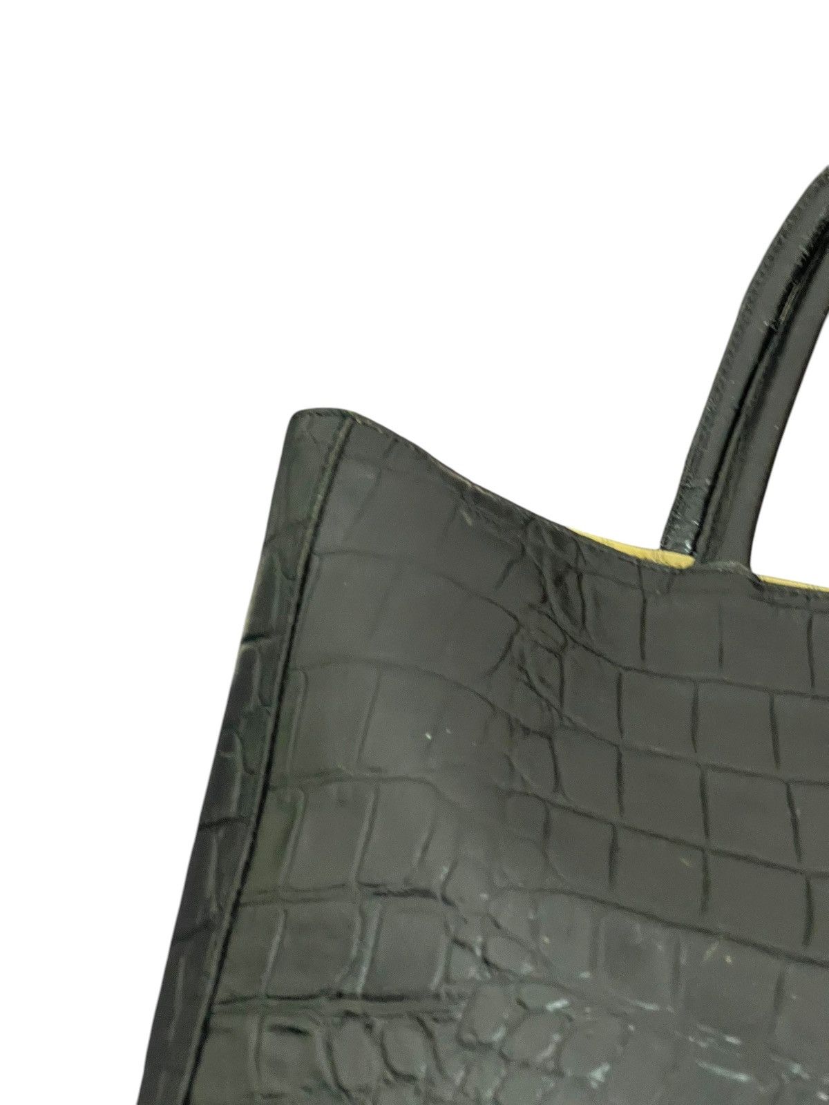 Genuine Leather Crocodile Embossed Vtg Unknown Japan Shoulder Bag 1🟩9 Size ONE SIZE - 14 Thumbnail