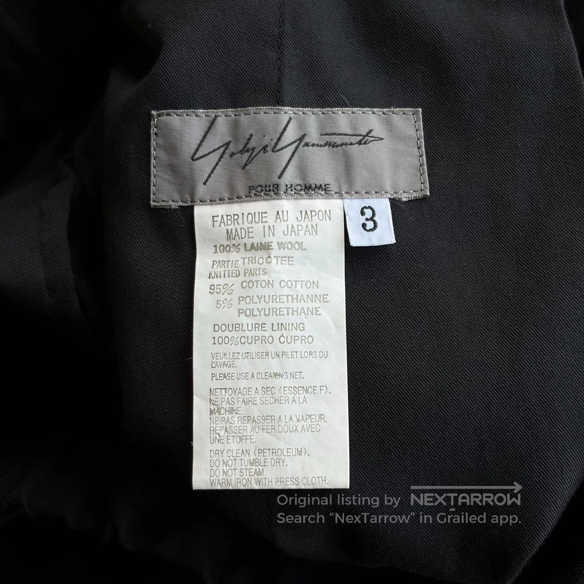 Yohji Yamamoto Yohji Yamamoto Black Wool Pants. Size US 30 / EU 46 - 6 Thumbnail