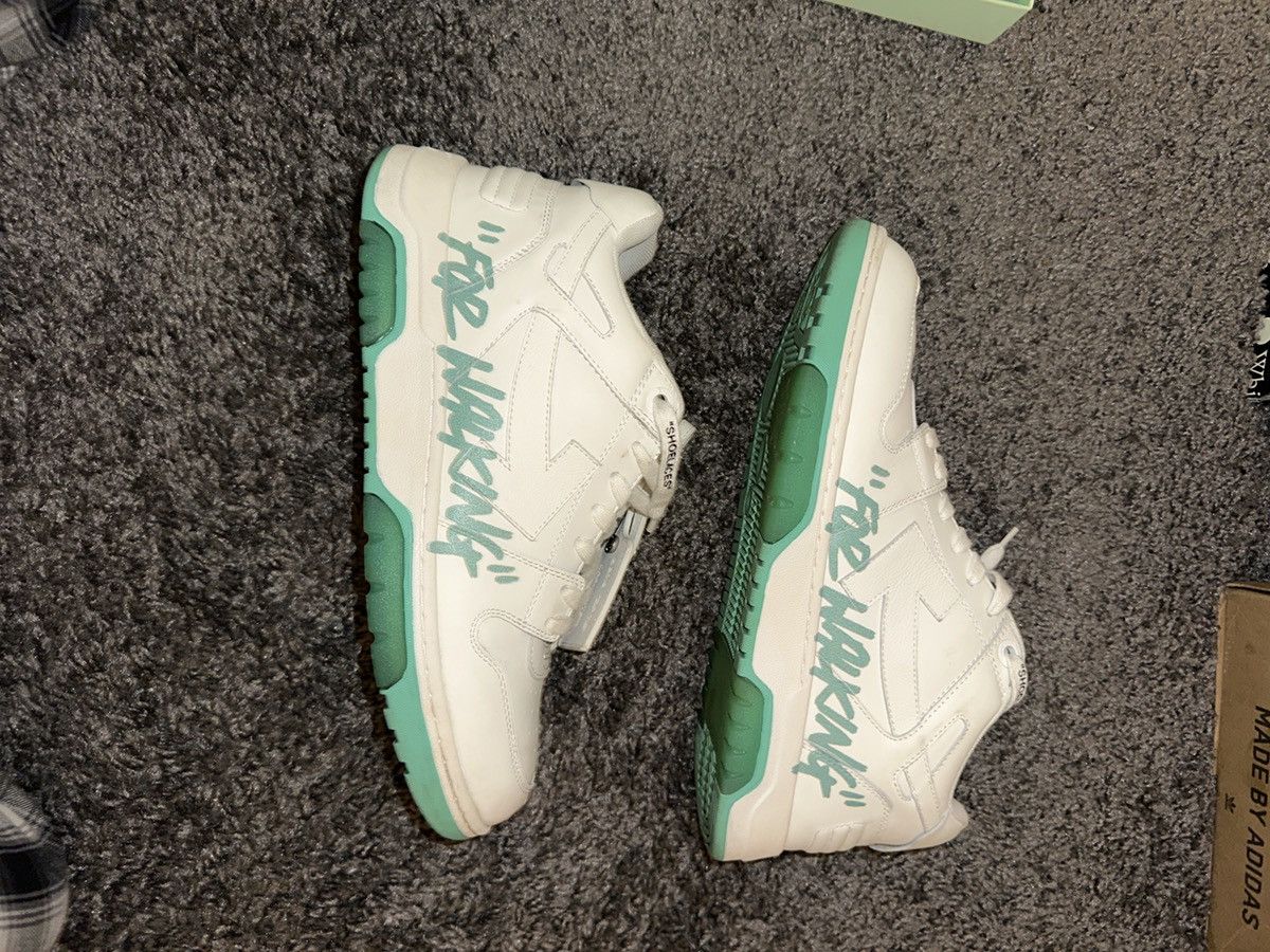 Off-White Shoes Teal “For Walking”