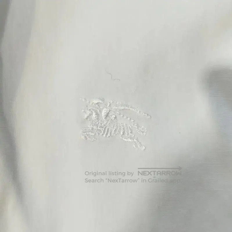 Burberry Burberry White Cotton Long Sleeve Shirt. Size XS / US 0-2 / IT 36-38 - 3 Thumbnail