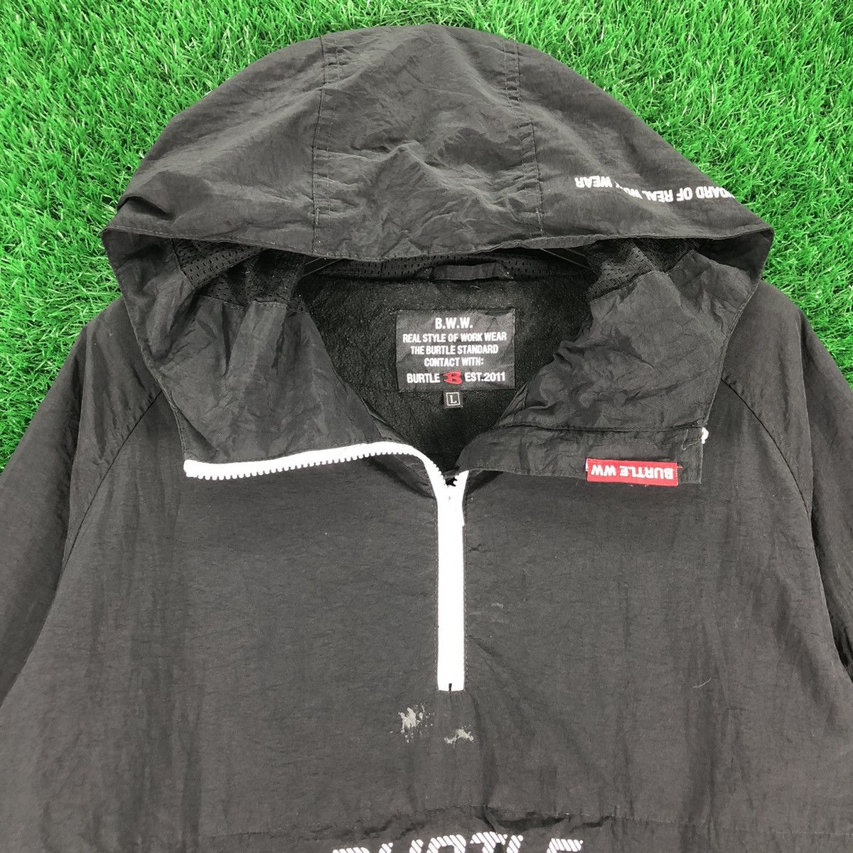 Japanese Brand Vintage Anorak Windbreaker Hoodie Jacket Pullover by Burtle Size US L / EU 52-54 / 3 - 7 Thumbnail
