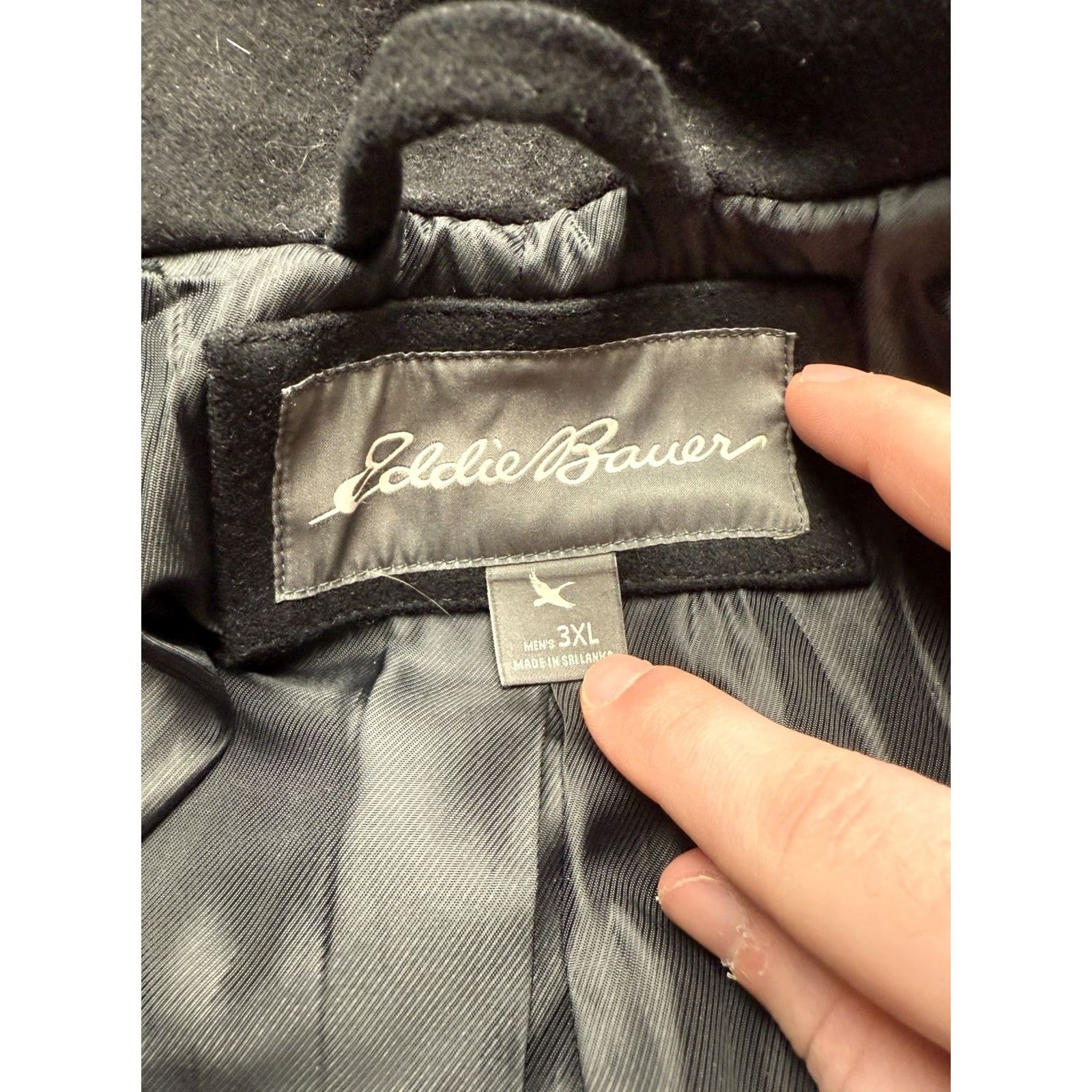 Eddie Bauer EDDIE BAUER Wool Bulman Creek Mackinaw Chore Coat Jacket Black Mens 3XL -READ Size US XXL / EU 58 / 5 - 5 Thumbnail