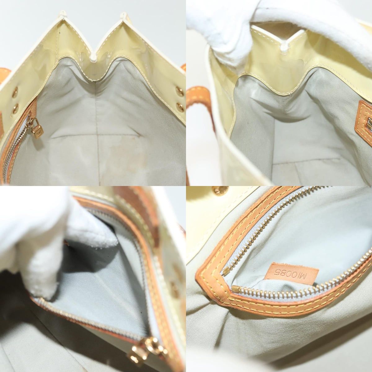 Louis Vuitton LOUIS VUITTON Monogram Vernis Reade PM Hand Bag Perle M91336 Size ONE SIZE - 12 Thumbnail