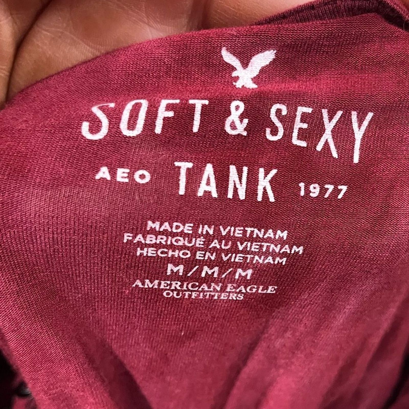 American Eagle Outfitters American Eagle Tank Top Medium Pink Red Dip Dye Soft & Sexy Size M / US 6-8 / IT 42-44 - 4 Thumbnail