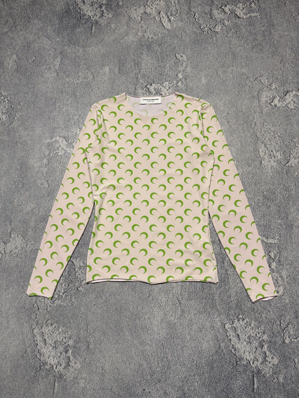 Marine Serre Moon Jacquard Knit Fitted Cardigan Grey