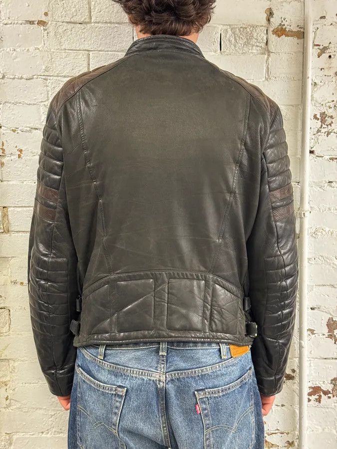 Gucci 2000s Gucci Brown Asymmetrical Zip Biker Leather Jacket Size US M / EU 48-50 / 2 - 3 Thumbnail