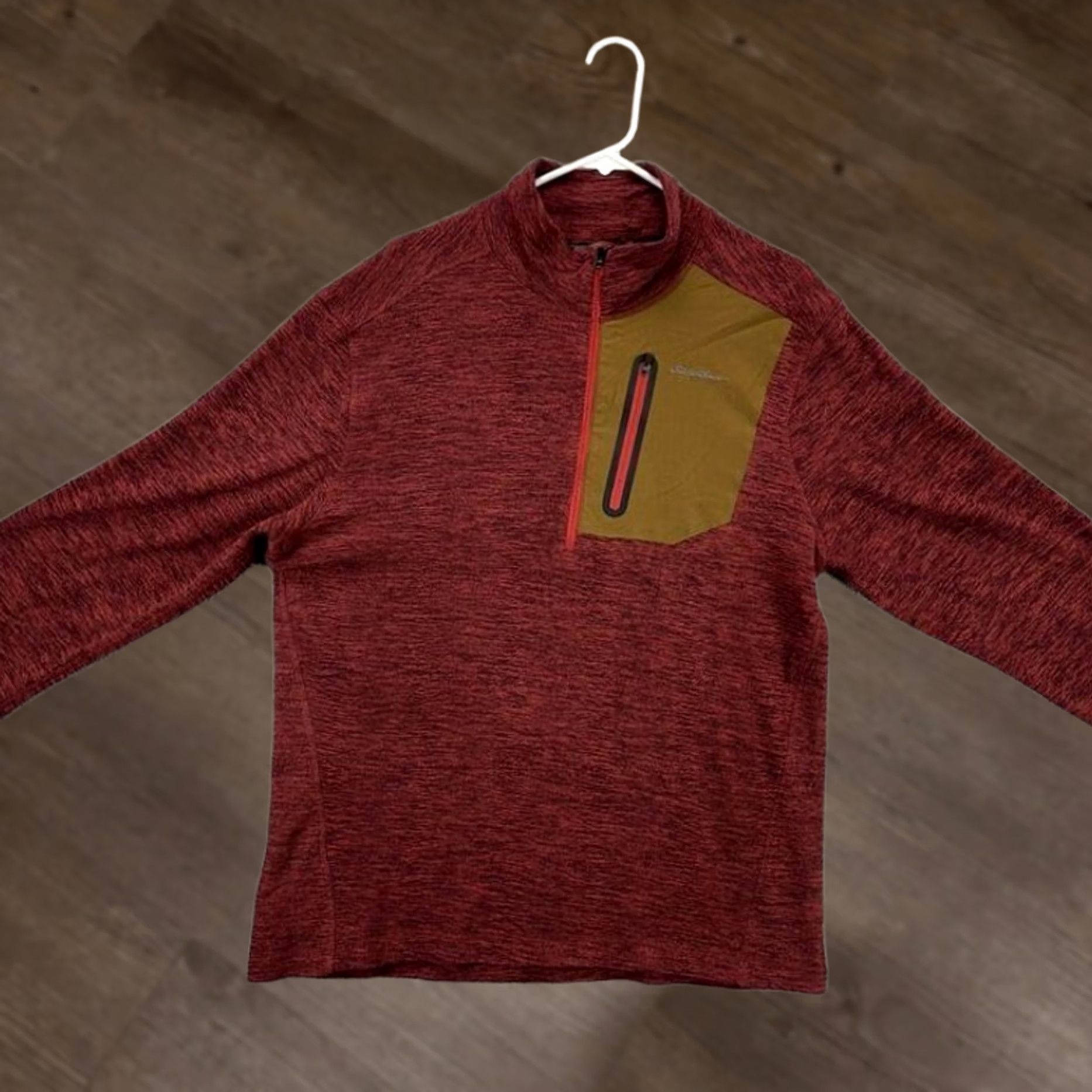 Eddie Bauer Eddie Bauer Pullover Shirt Mens Medium Maroon 1/4 Zip Logo Activewear Brethable Mock Neck Casual 100% Polyester Regular Fit Long Sleeve Size US M / EU 48-50 / 2 - 1 Thumbnail